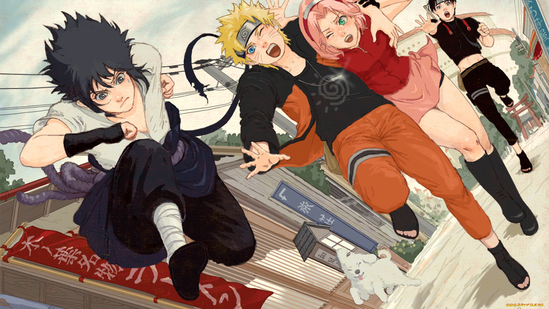 аниме, naruto, команда