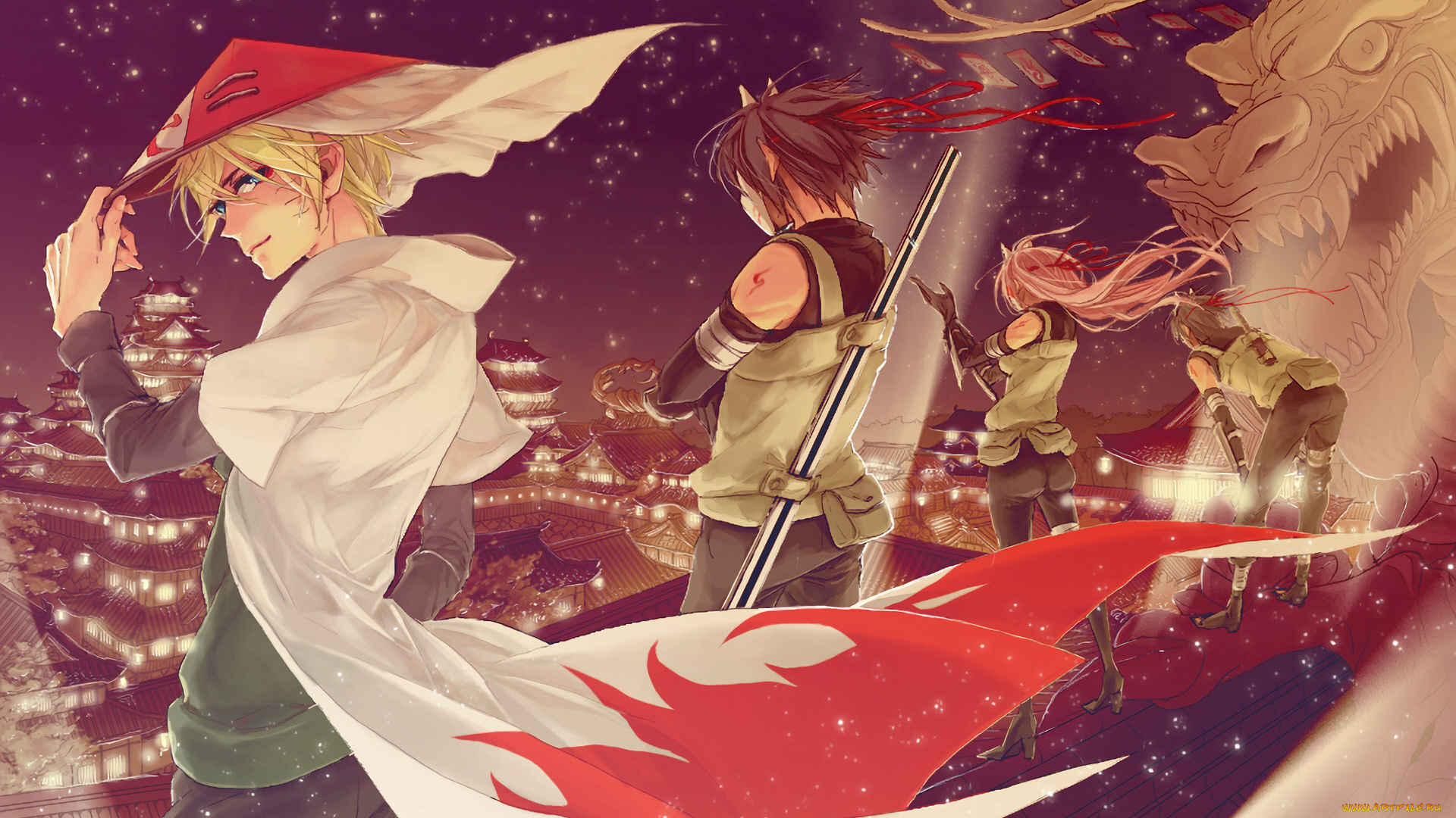 аниме, naruto, команда