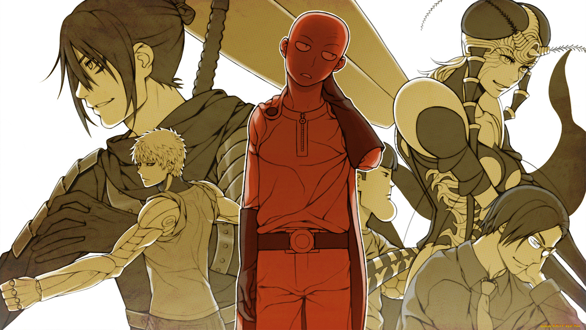 аниме, one, punch, man, ванпачмен