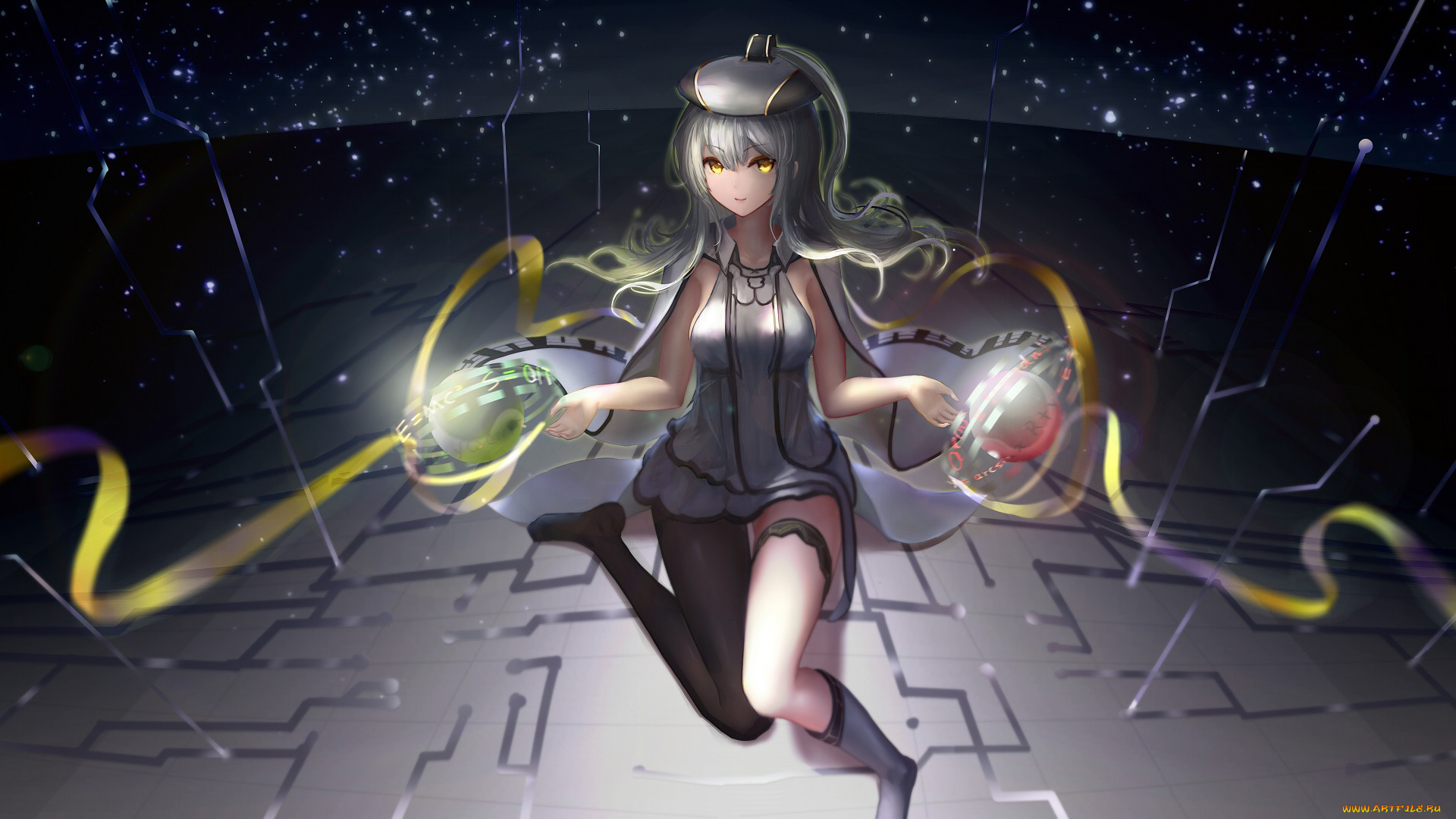 аниме, оружие, , техника, , технологии, девушка