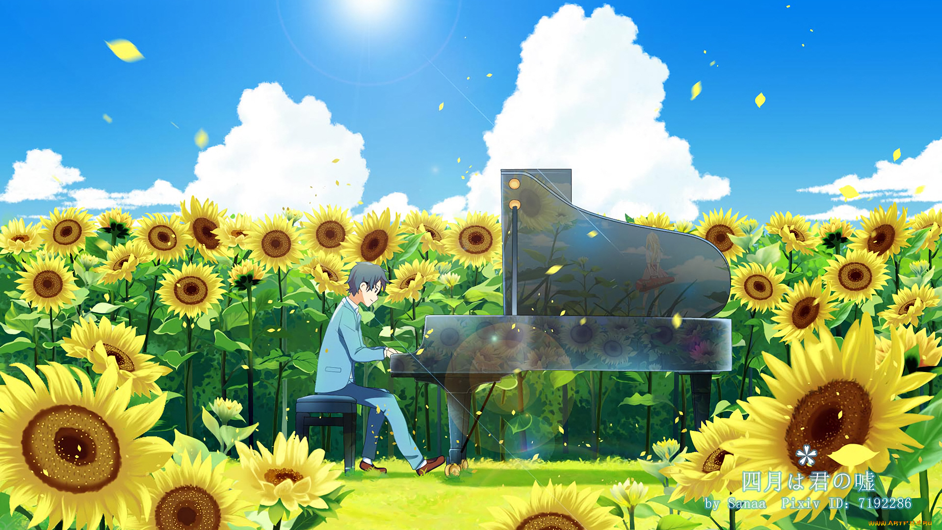 аниме, shigatsu, wa, kimi, no, uso, твоя, апрельская, ложь
