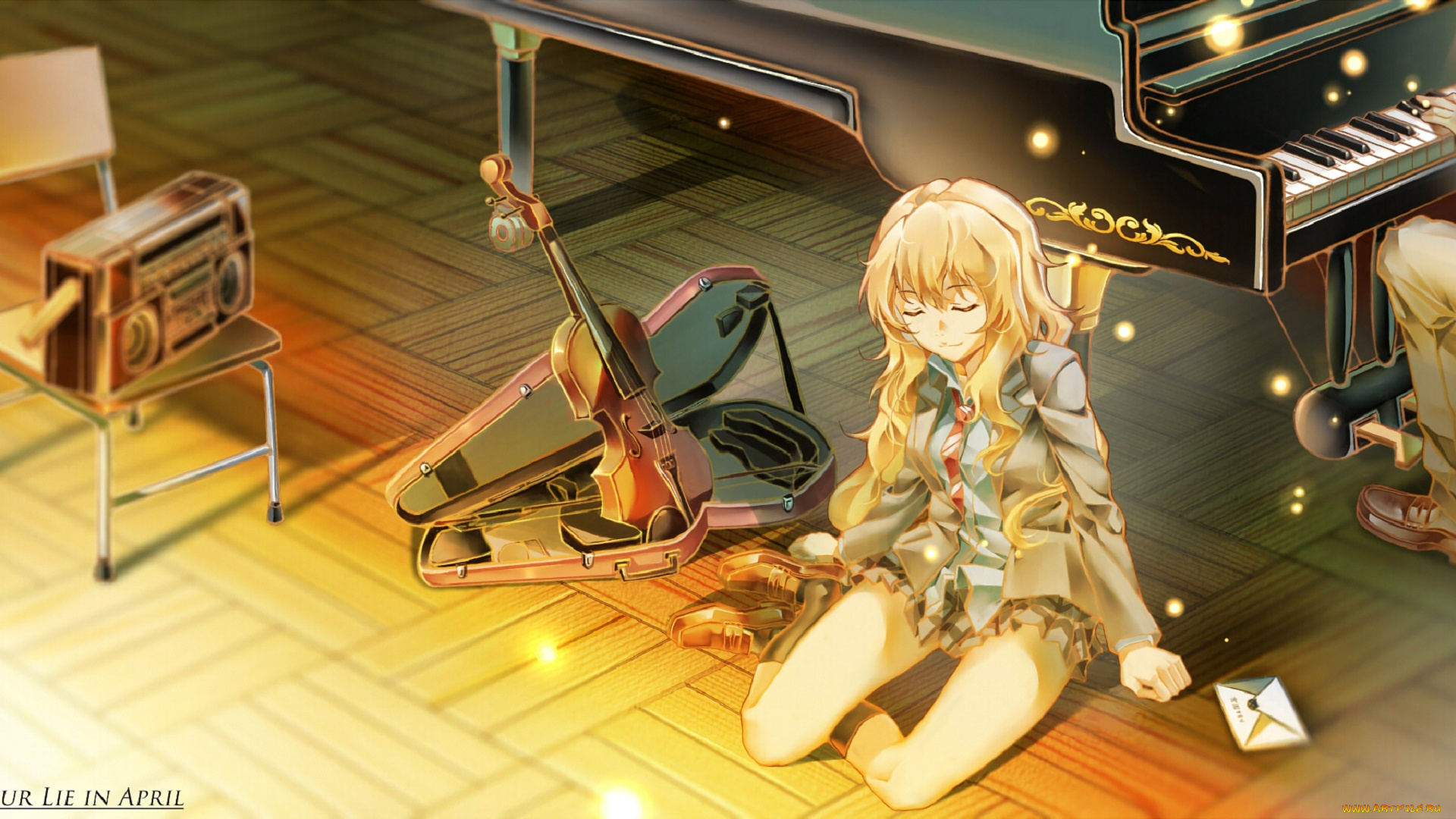 аниме, shigatsu, wa, kimi, no, uso, твоя, апрельская, ложь