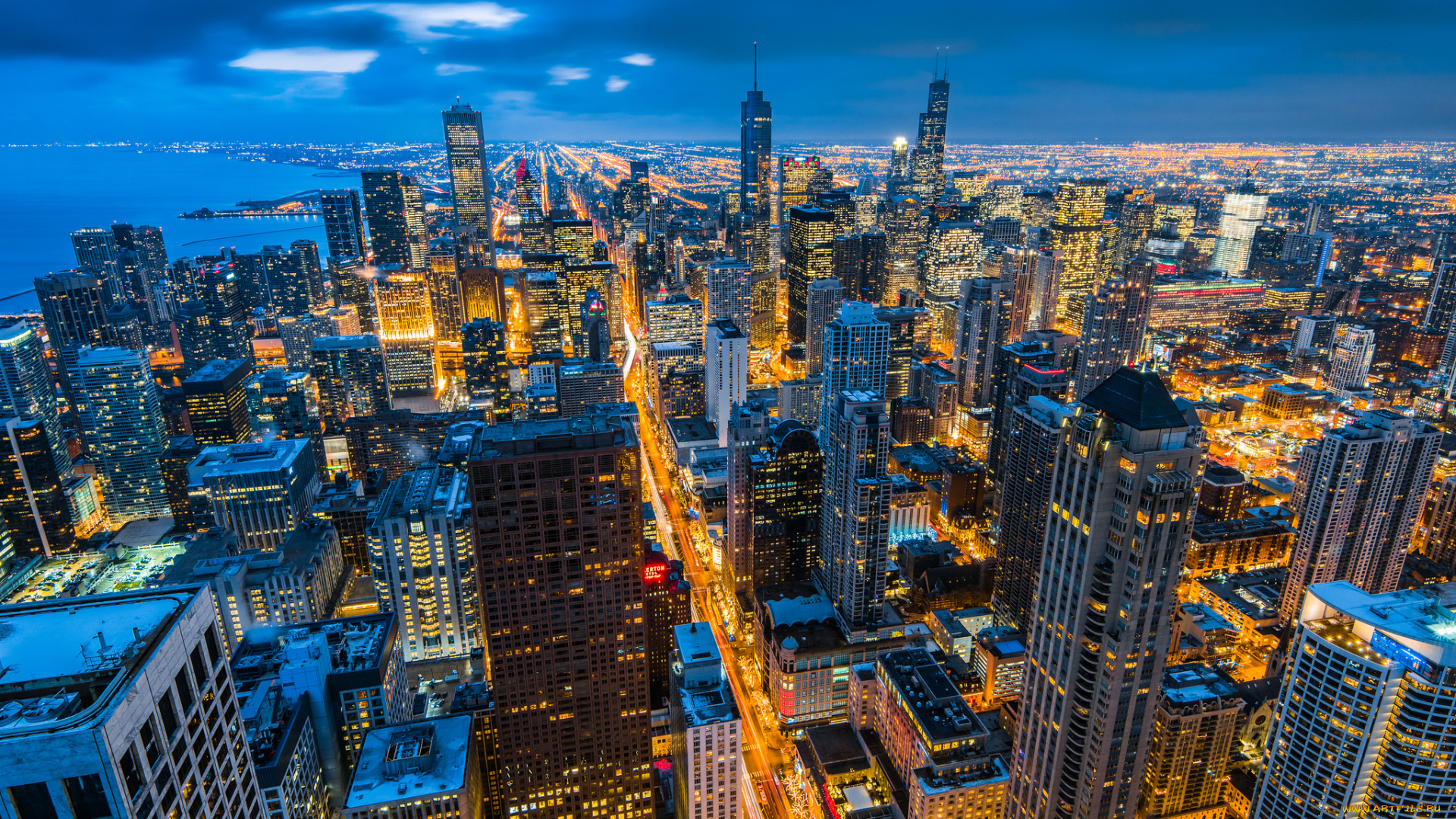 chicago, города, Чикаго, , сша, панорама, небоскребы