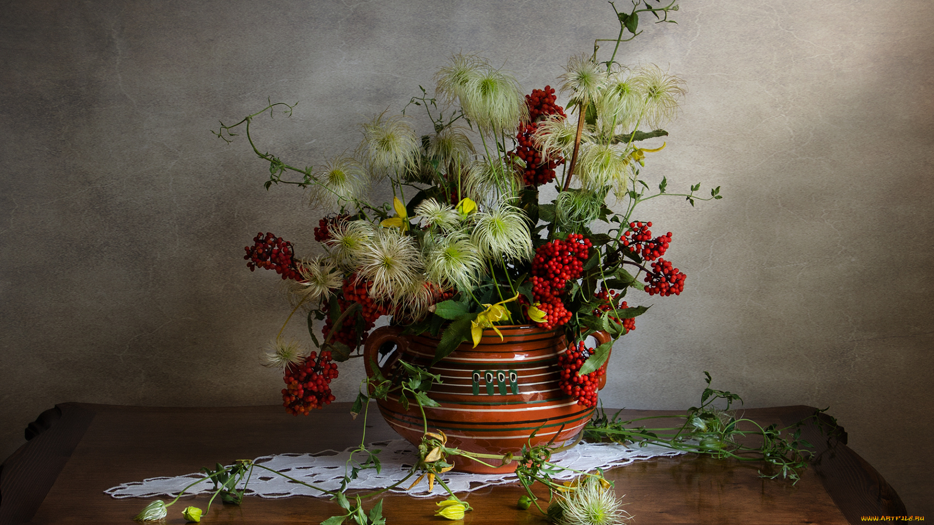 цветы, букеты, , композиции, букет, бузина, стол