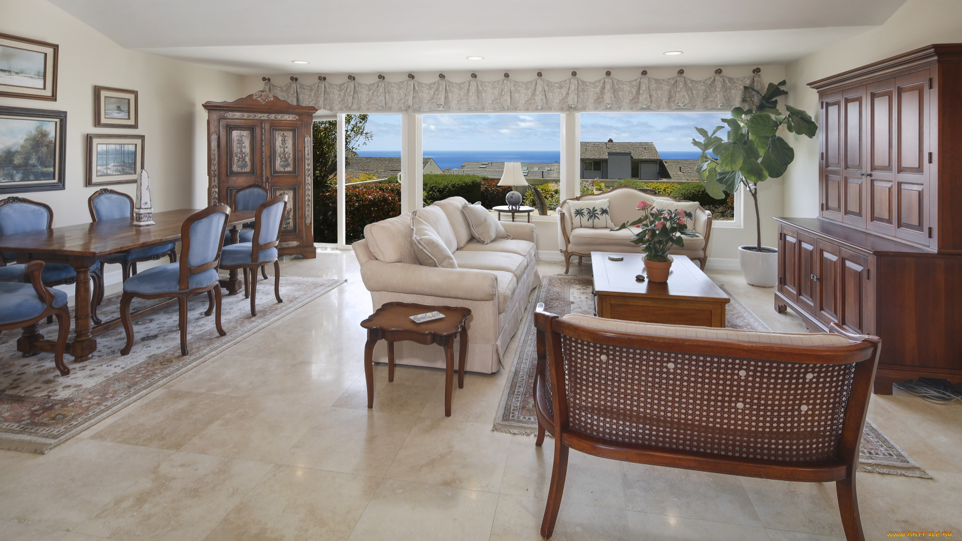 интерьер, гостиная, design, стиль, orchid, furniture, painting, flowers, орхидея, living, room, цветы, картина, дизайн, мебель, style