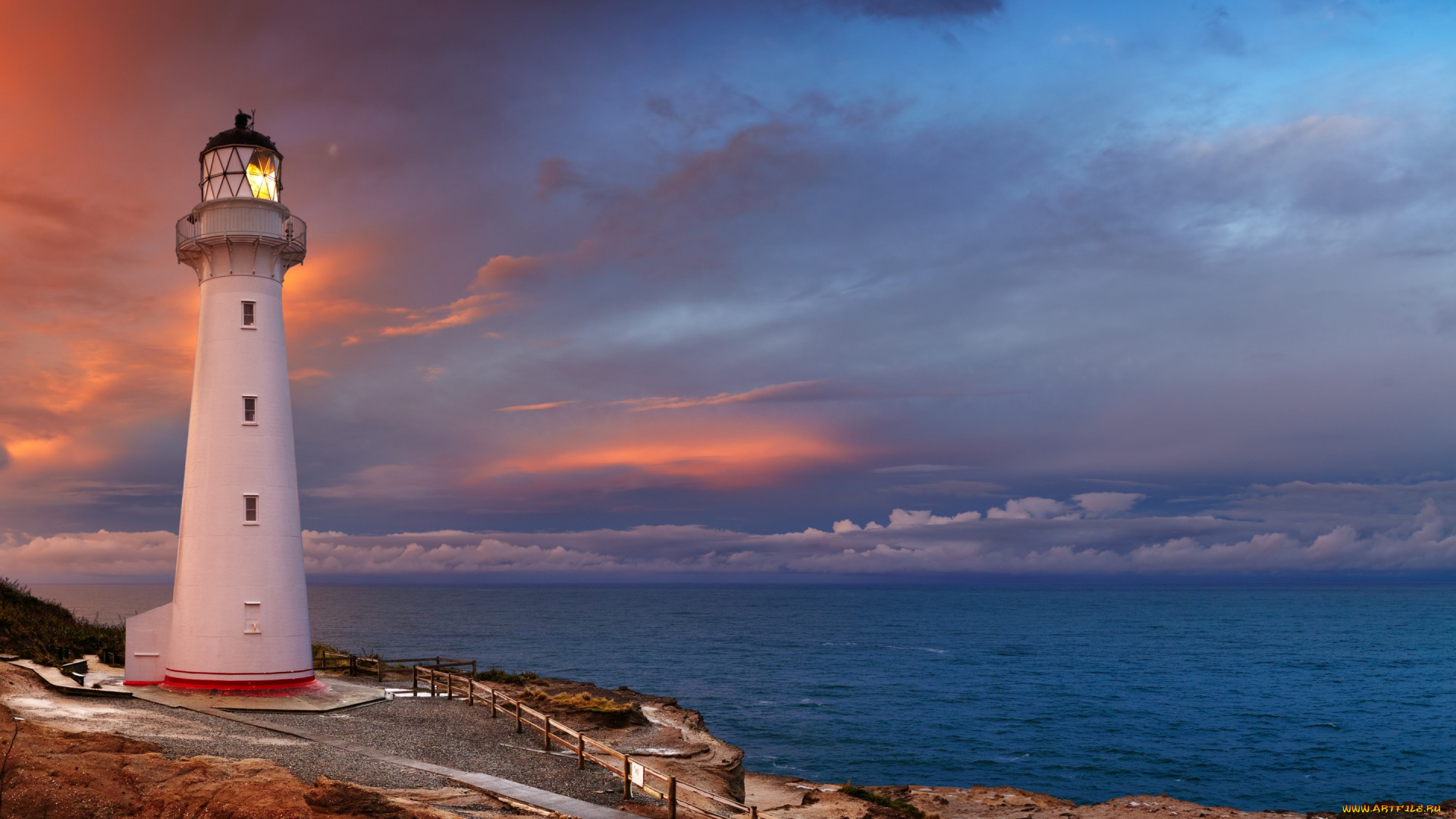природа, маяки, море, закат, маяк