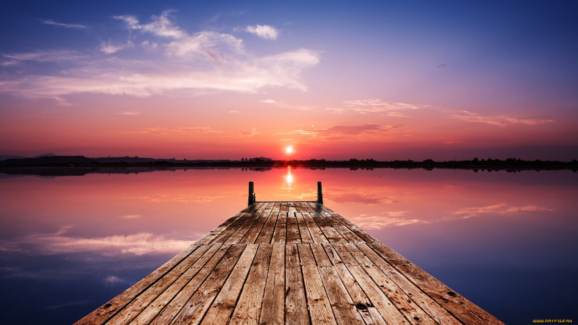 природа, восходы, закаты, вода, закат, мост