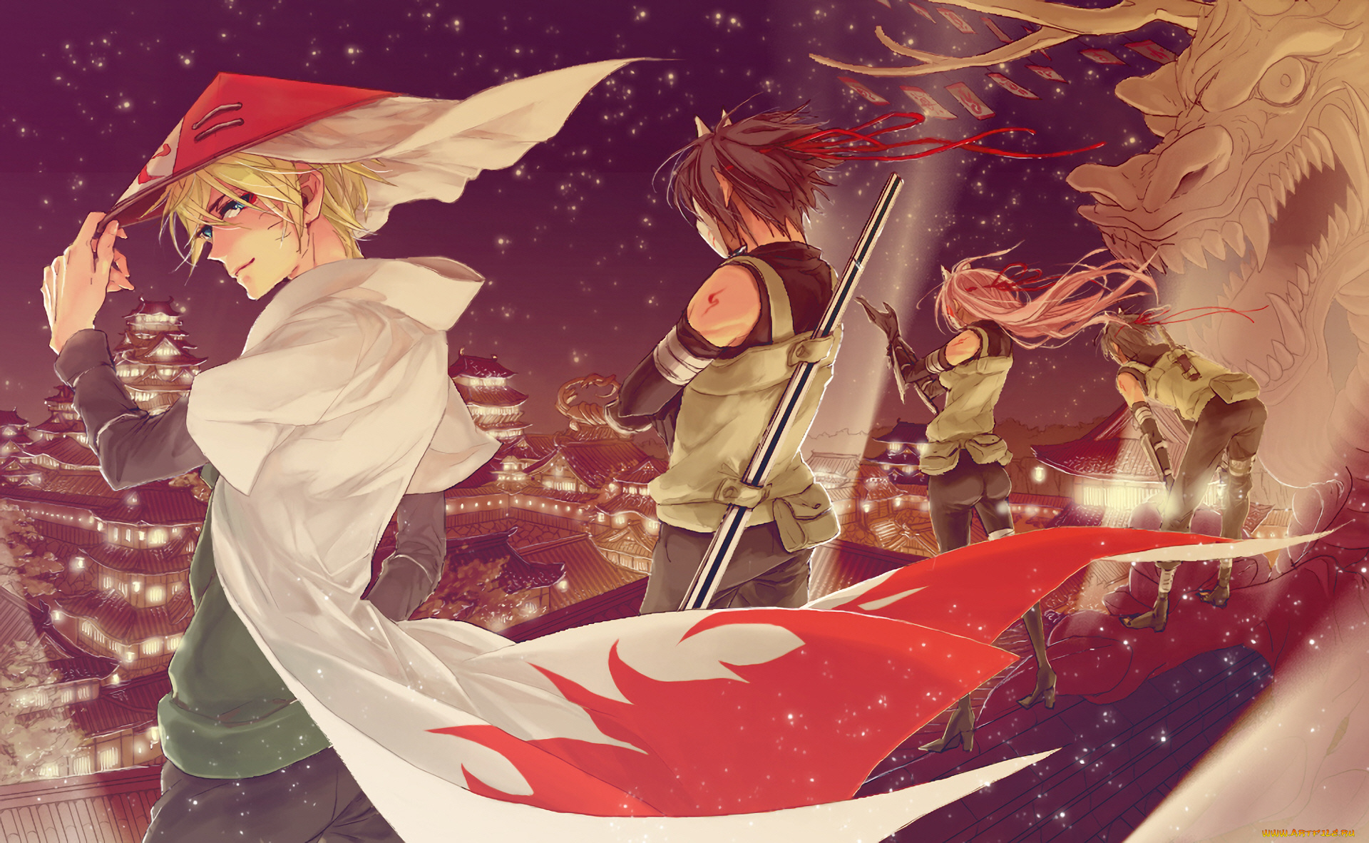 аниме, naruto, команда