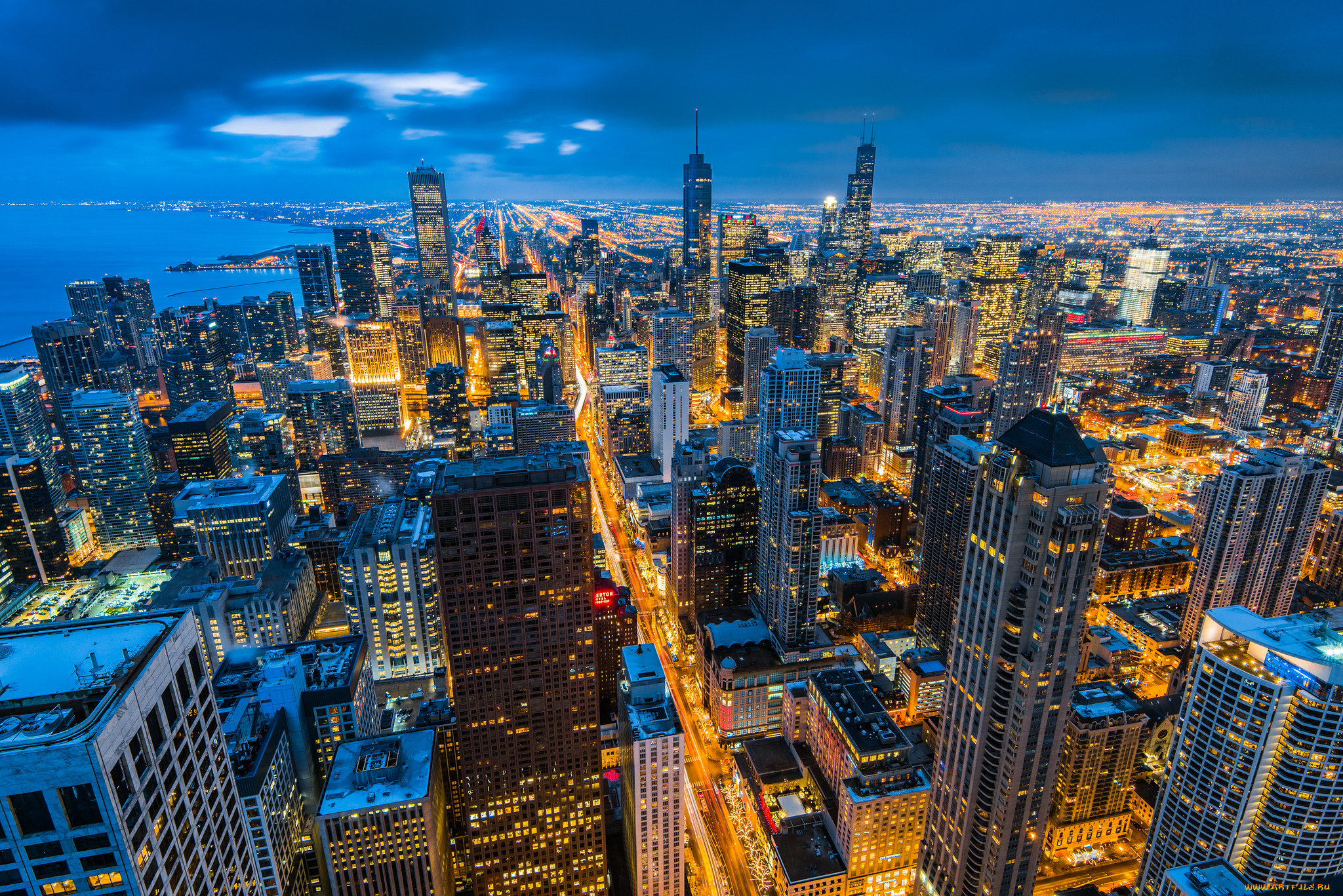 chicago, города, Чикаго, , сша, панорама, небоскребы