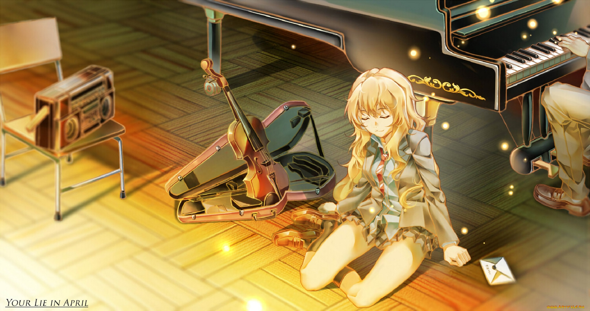 аниме, shigatsu, wa, kimi, no, uso, твоя, апрельская, ложь