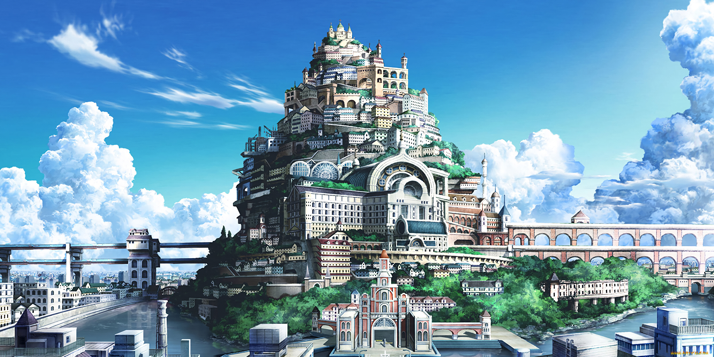 аниме, ao, no, exorcist, город