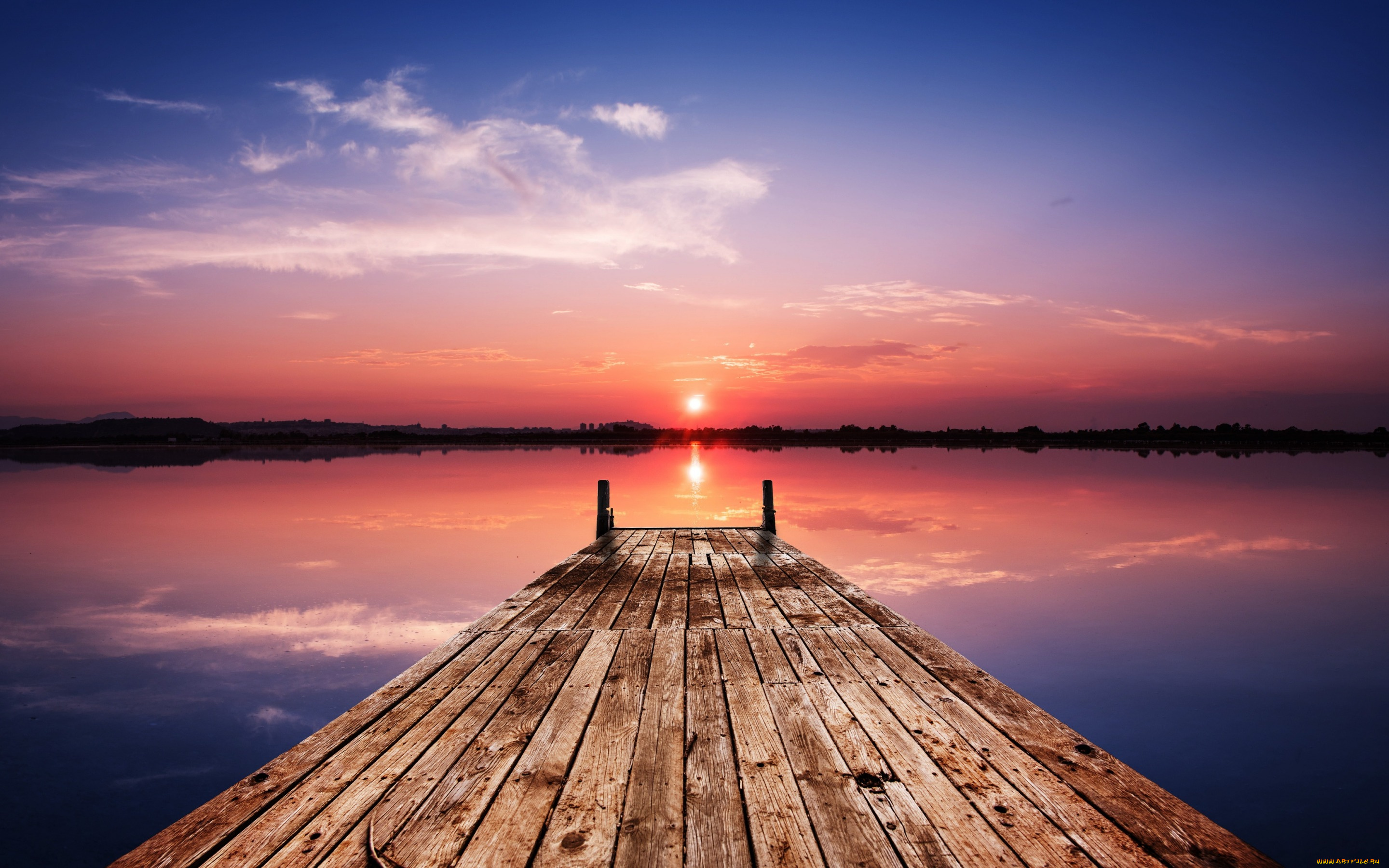 природа, восходы, закаты, вода, закат, мост