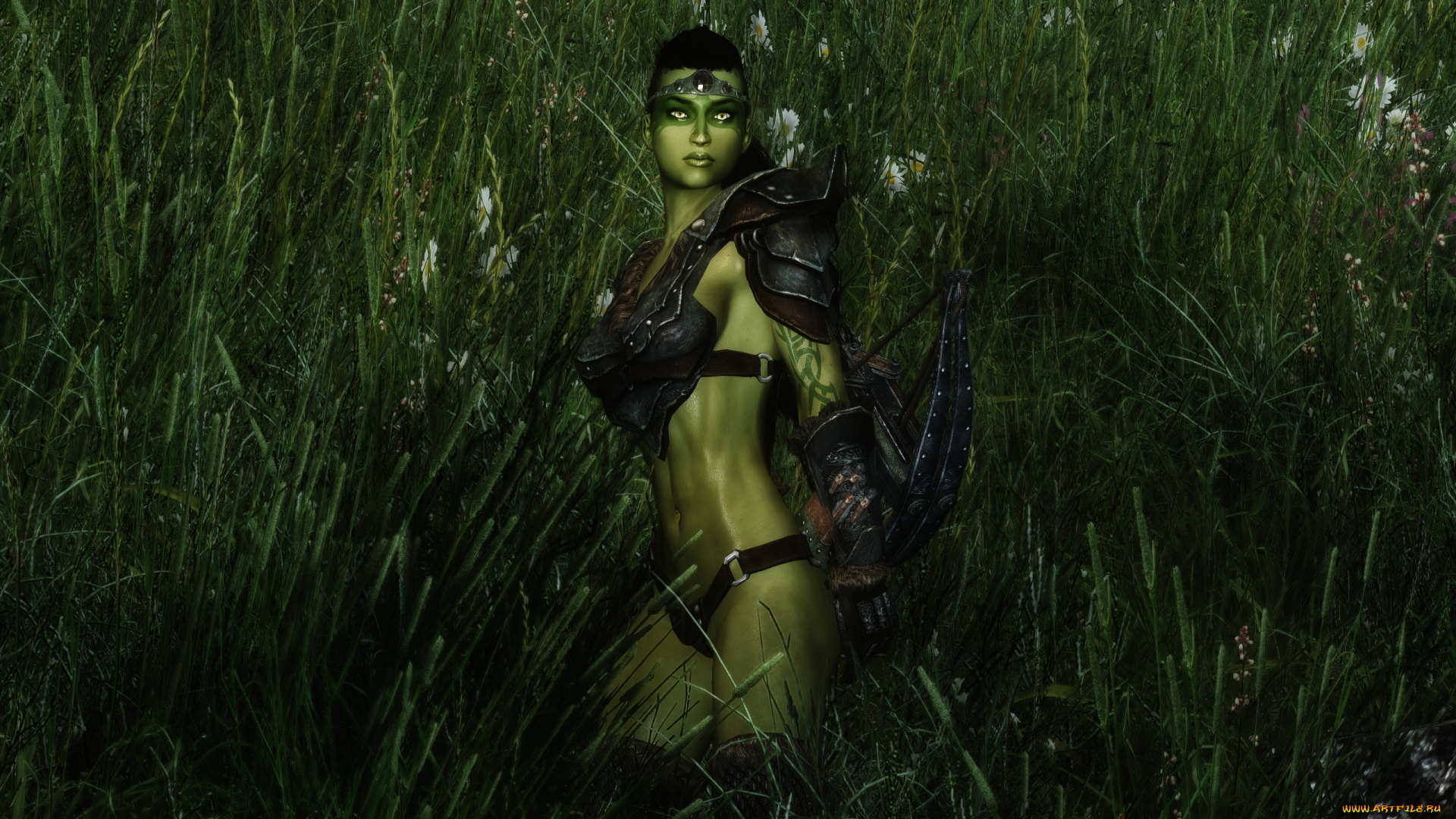 3д, графика, фантазия, , fantasy, девушка, взгляд, фон