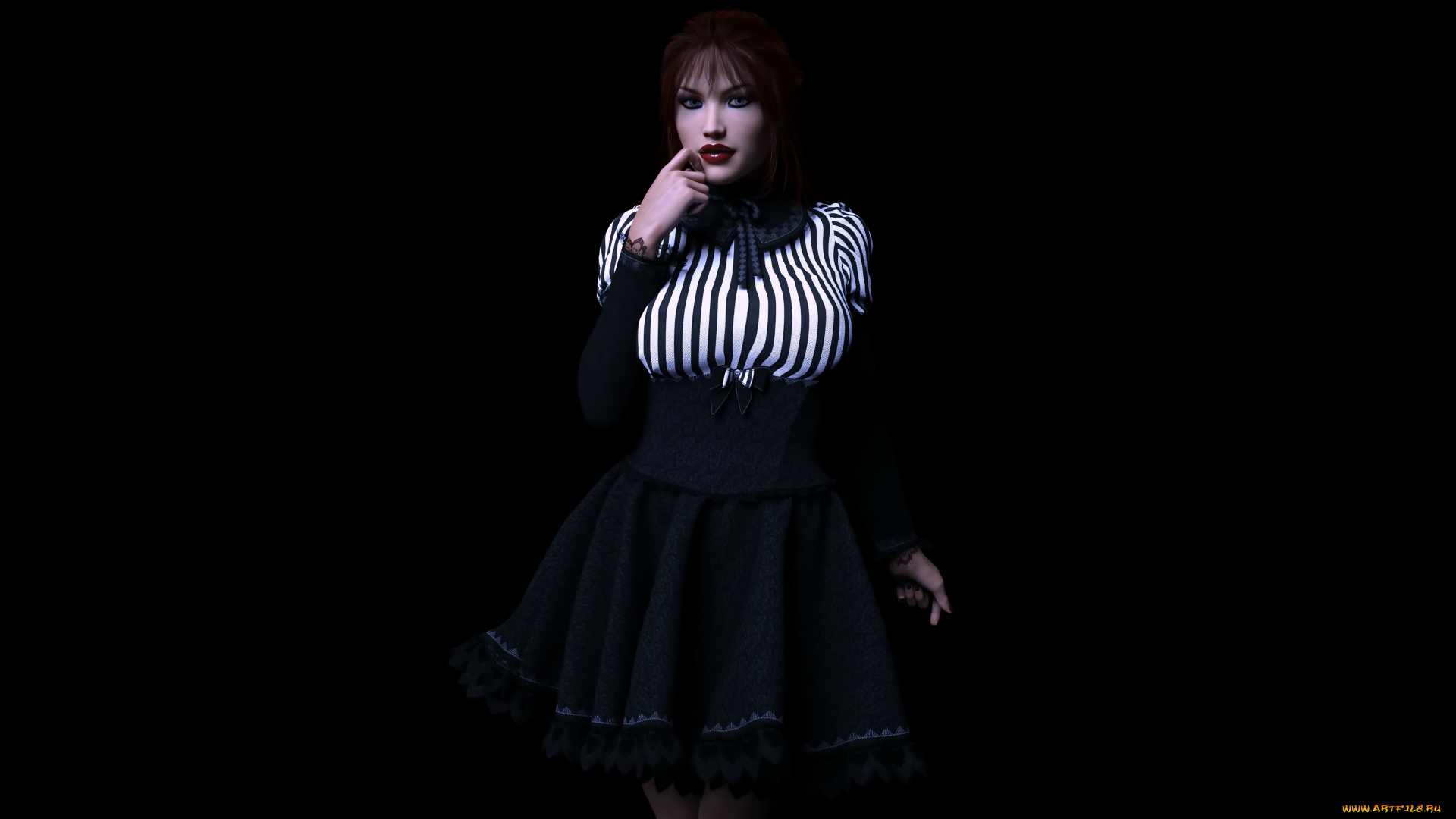 3д, графика, люди, , people, девушка, взгляд, фон