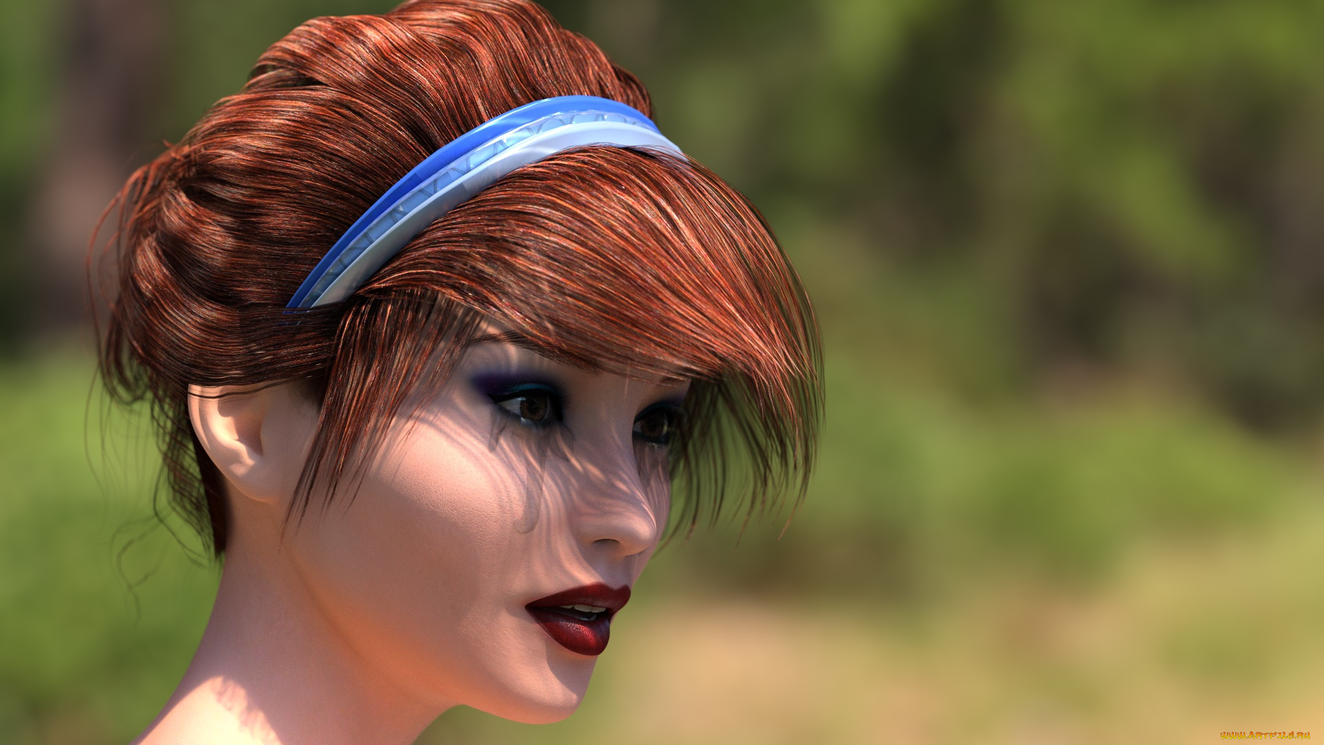 3д, графика, портрет, , portraits, фон, взгляд, девушка