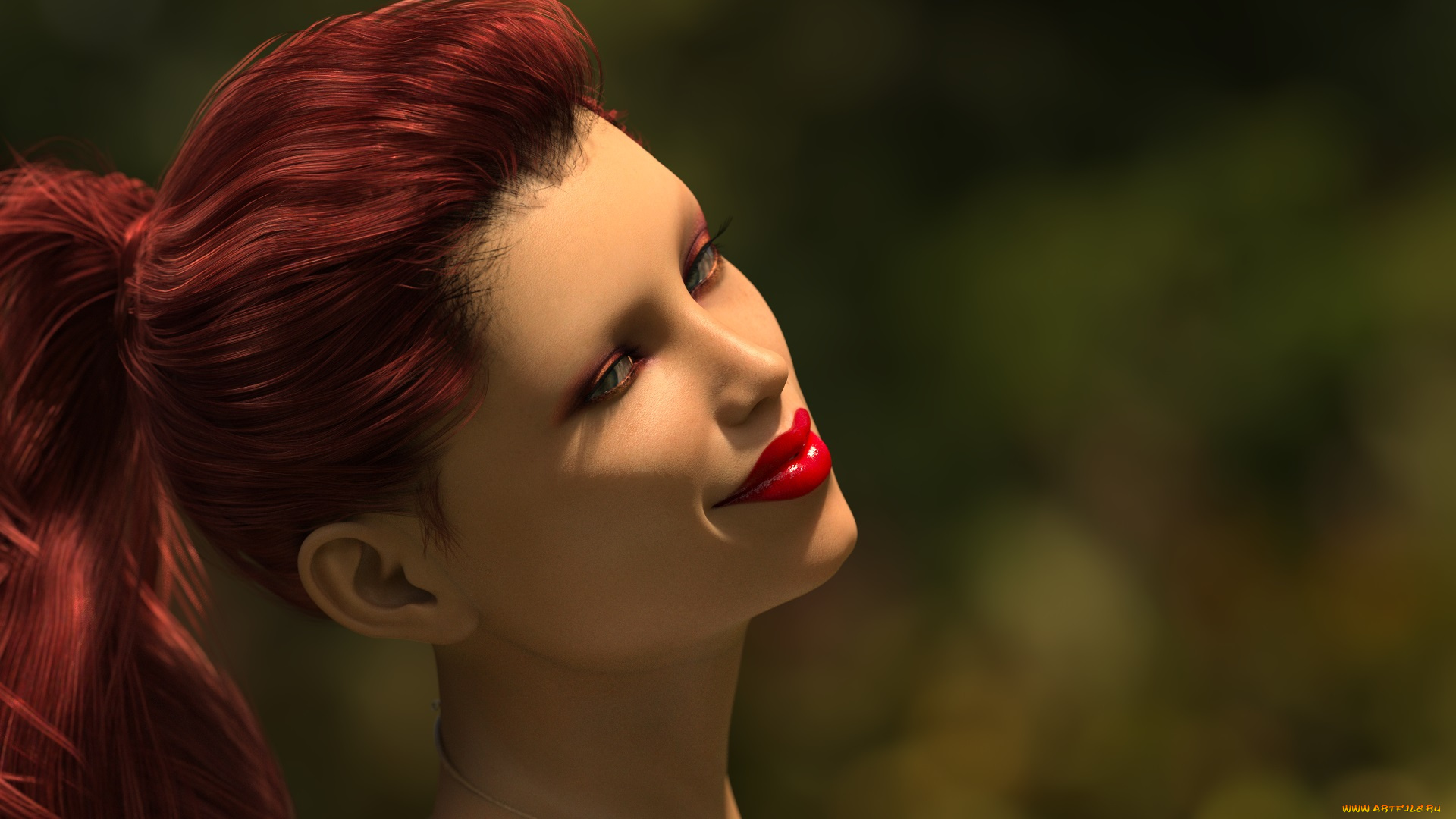 3д, графика, портрет, , portraits, фон, взгляд, девушка