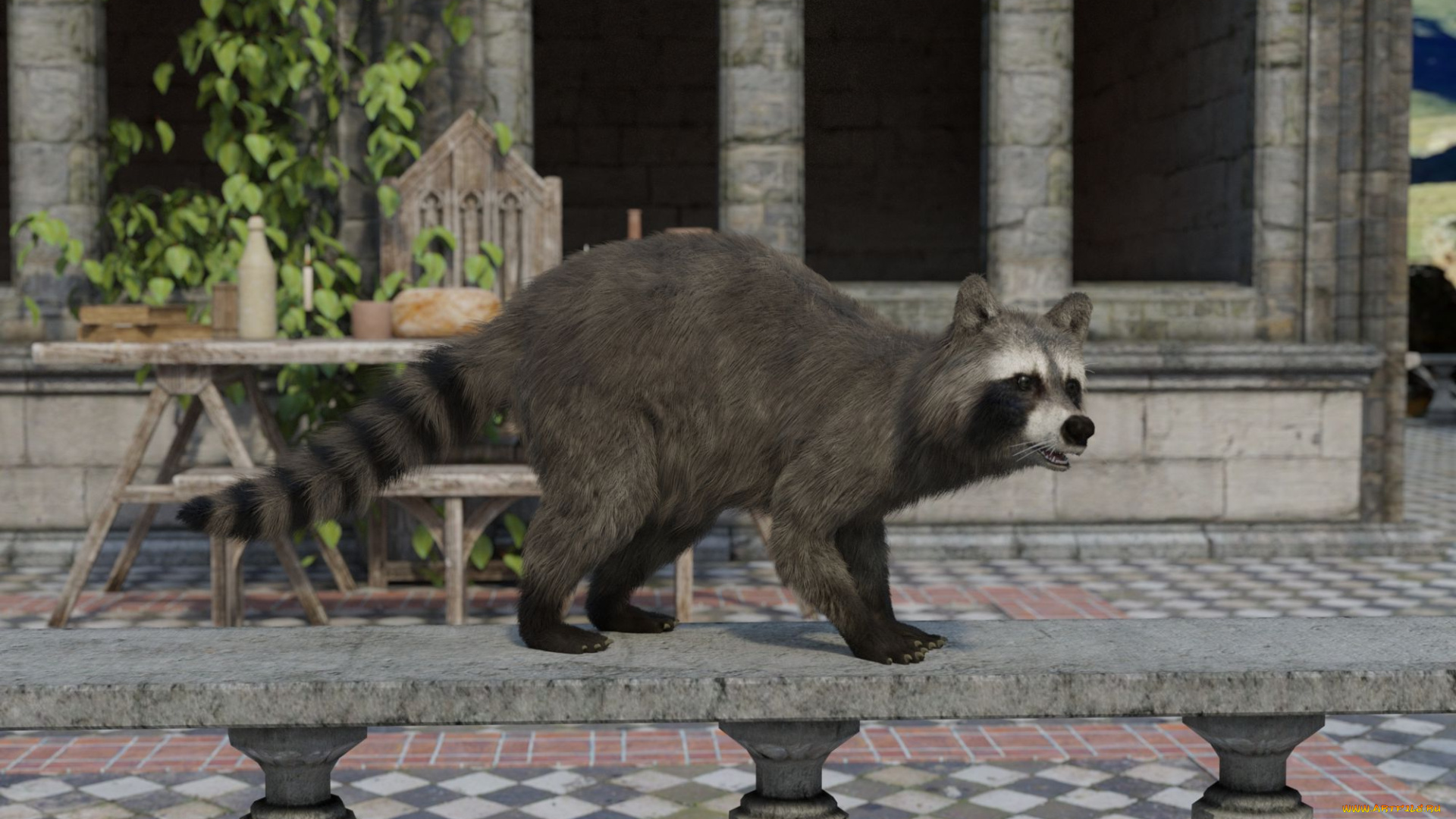 3д, графика, животные, , animals, росомаха