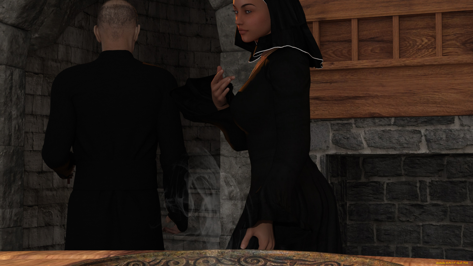 berberia, 3д, графика, фантазия, , fantasy, фон, взгляд, девушка