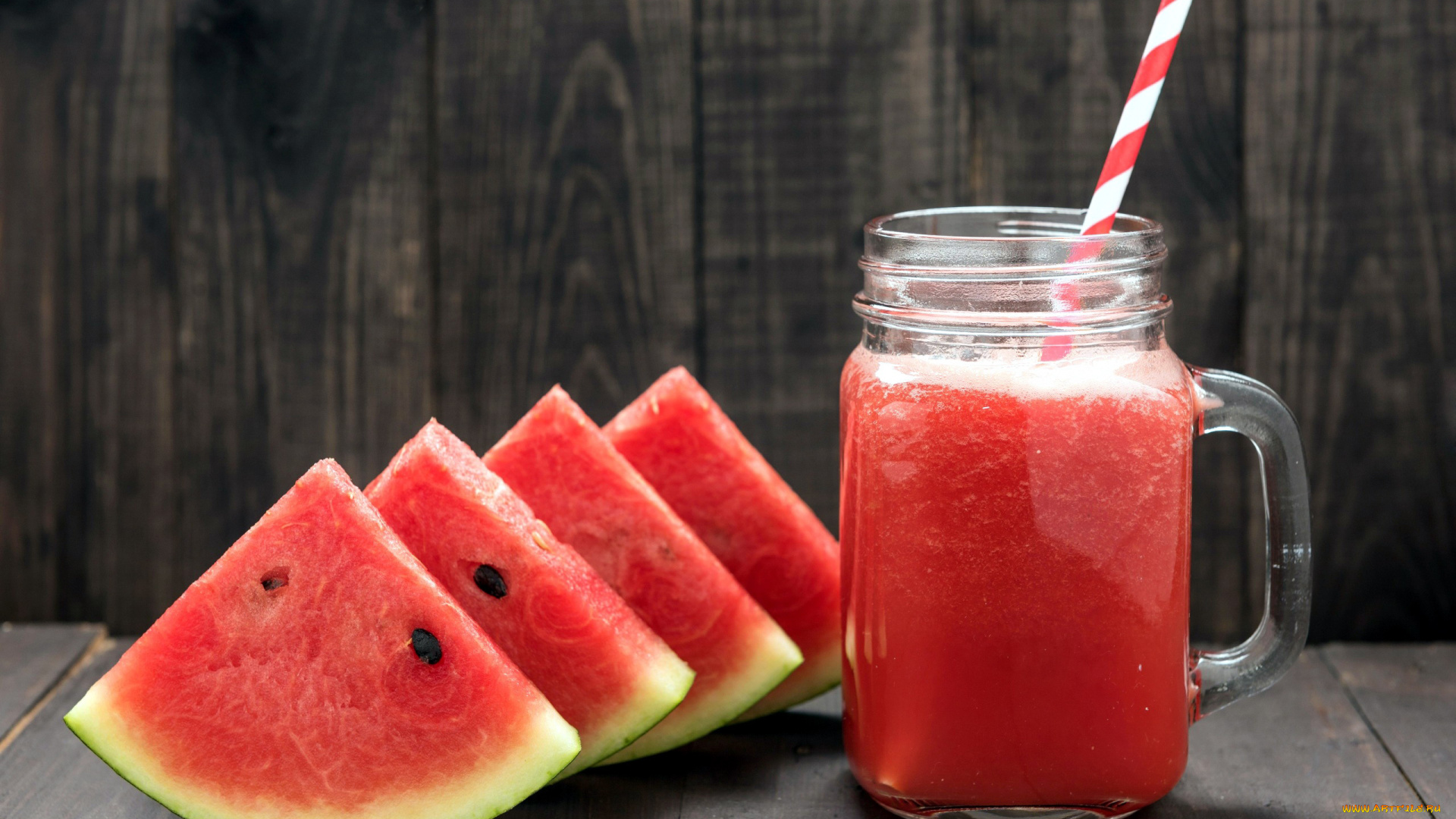 еда, арбуз, сок, дольки