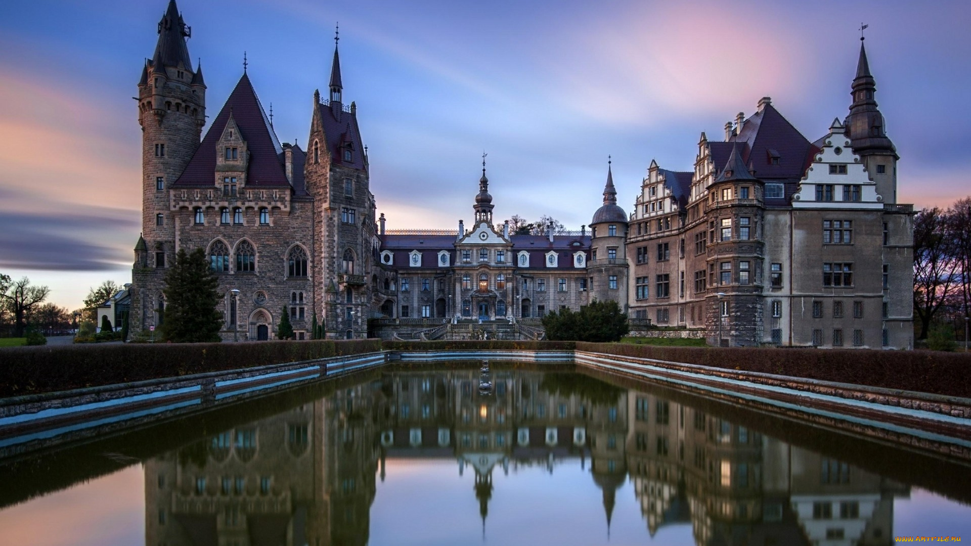 moszna, castle, города, замки, польши, moszna, castle