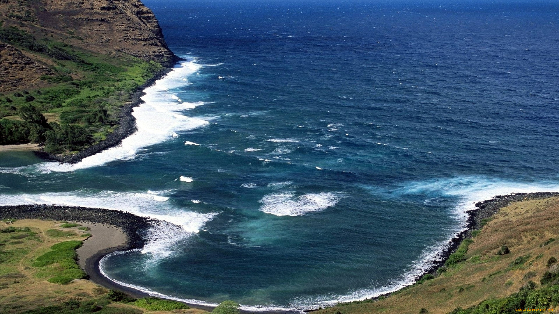 природа, побережье, волны