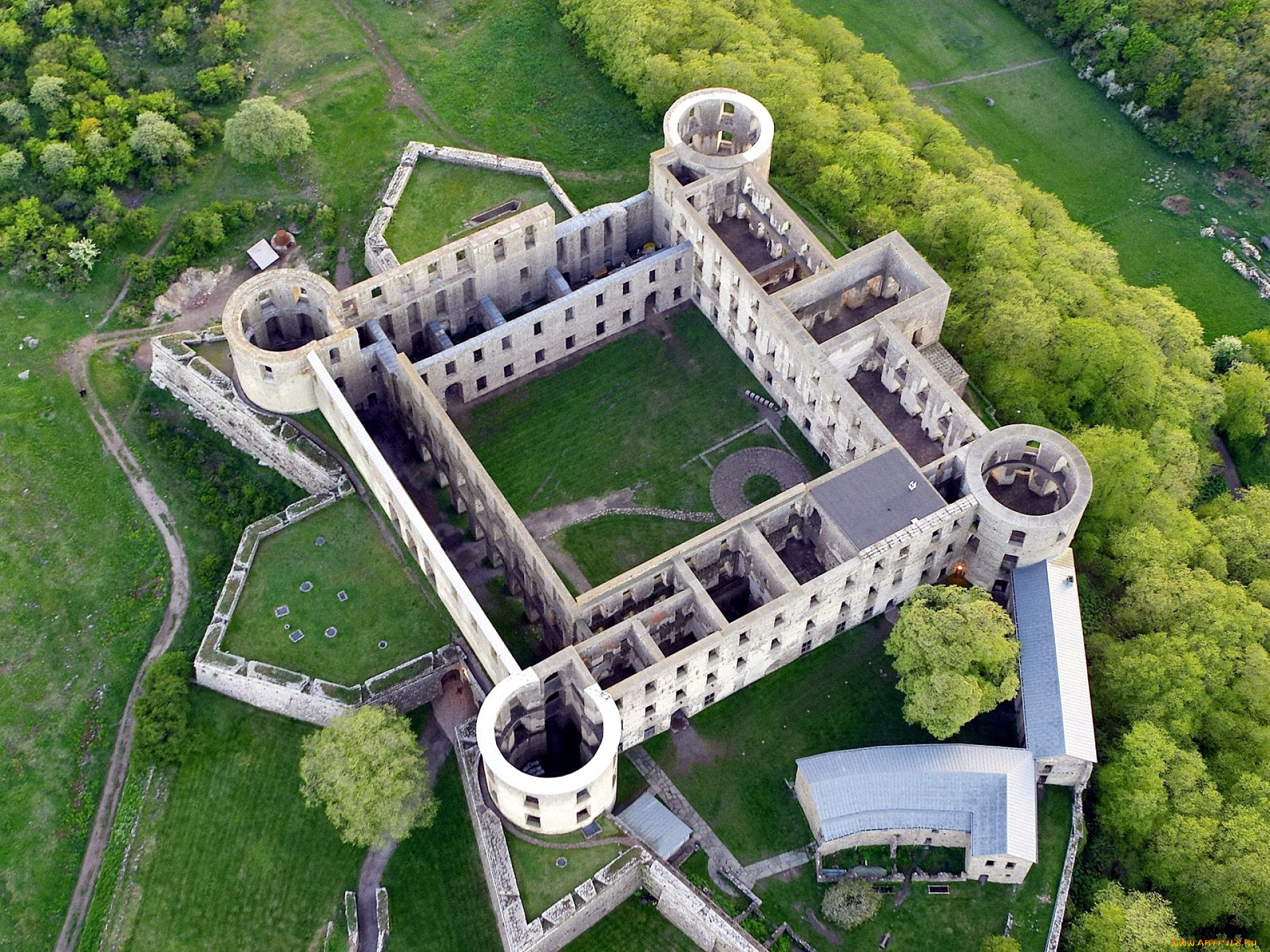 borgholm, castle, города, замки, швеции, borgholm, castle