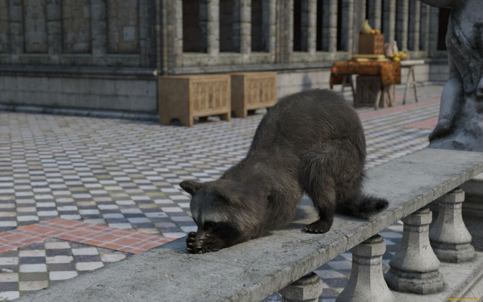 3д, графика, животные, , animals, росомаха