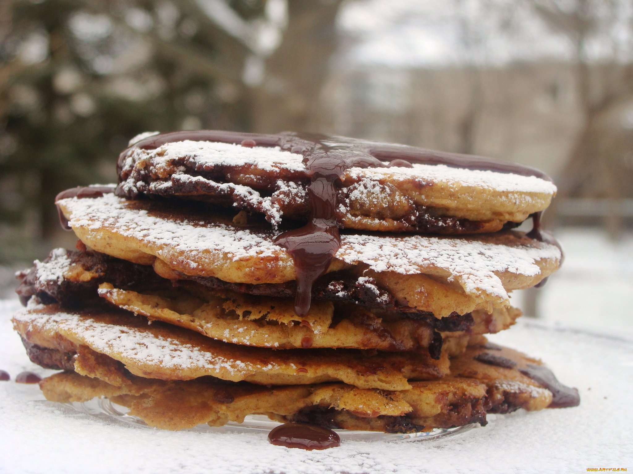 еда, блины, , оладьи, сироп, оладьи