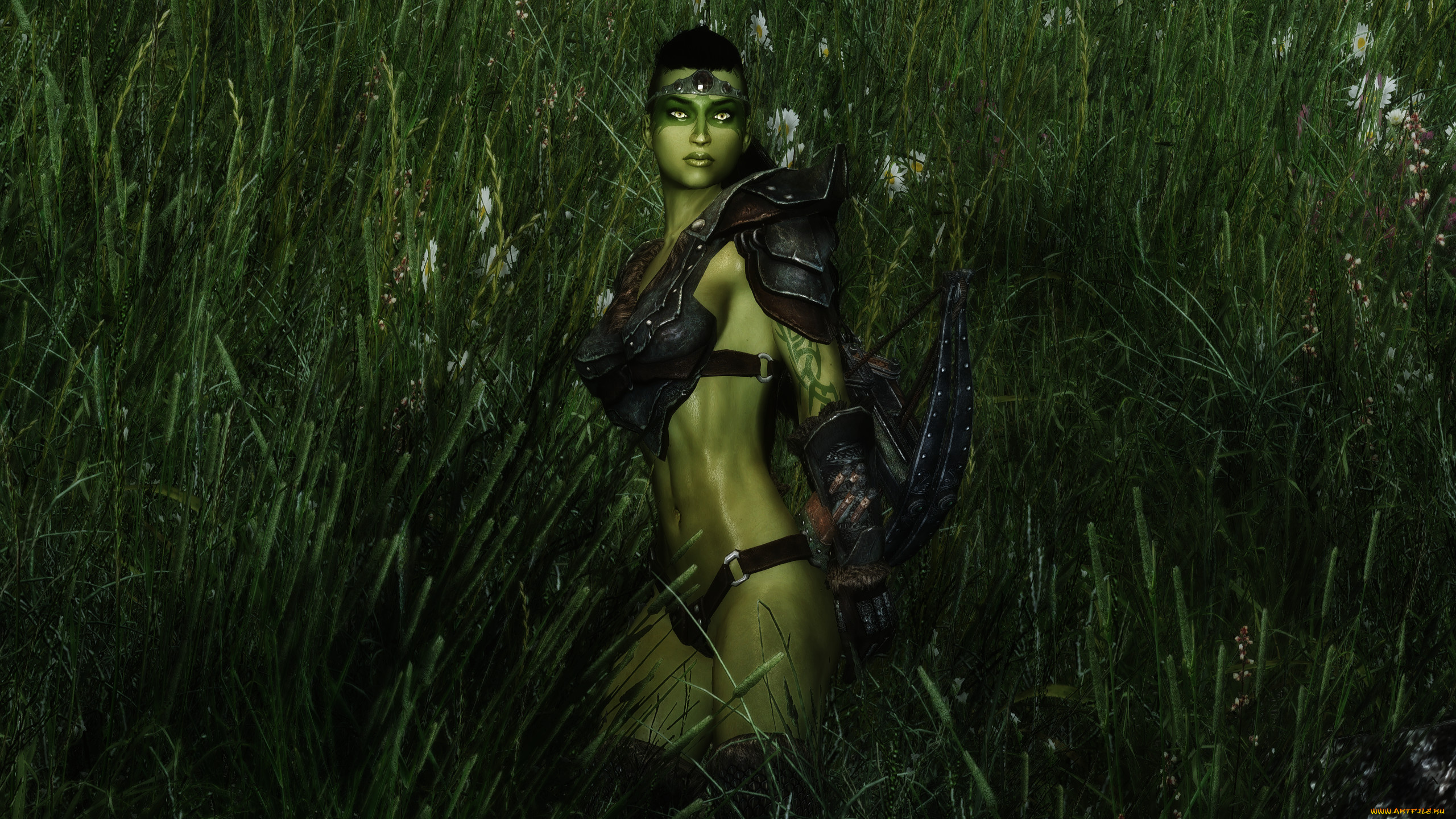 3д, графика, фантазия, , fantasy, девушка, взгляд, фон