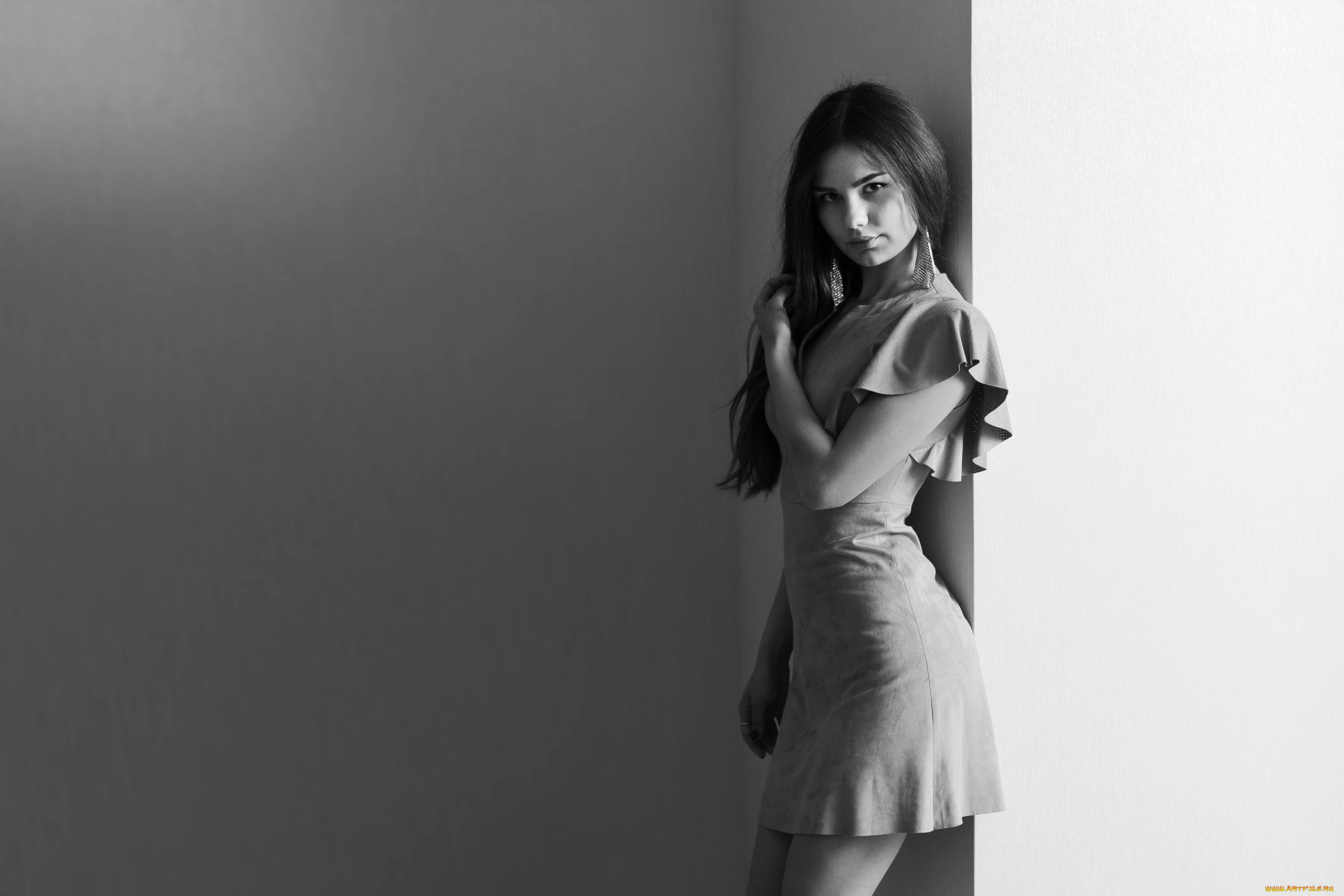 девушки, -unsort, , Черно-белые, обои, мурат, кужахметов, монохромный, модель, женщины