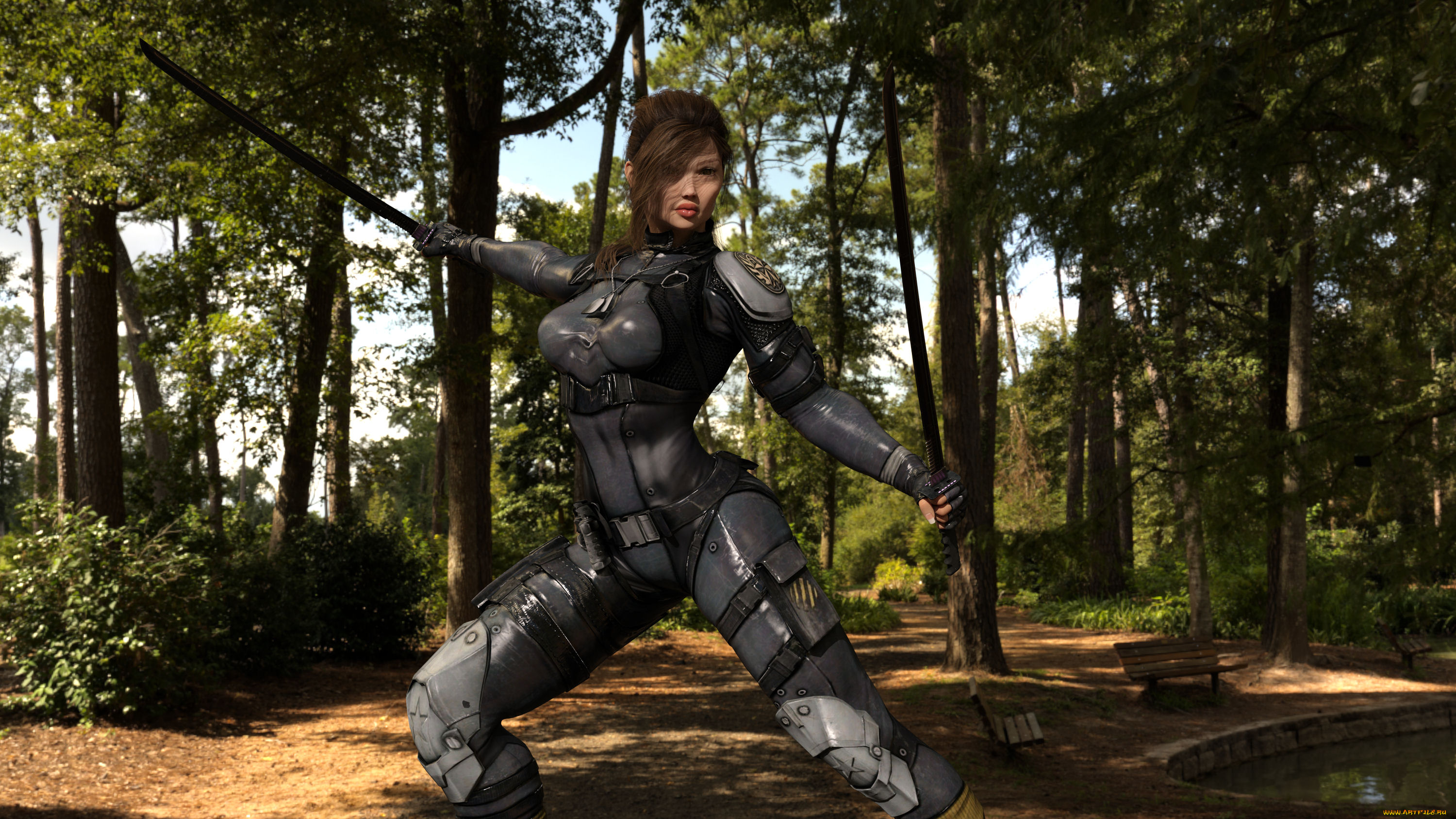 3д, графика, фантазия, , fantasy, девушка, взгляд, фон