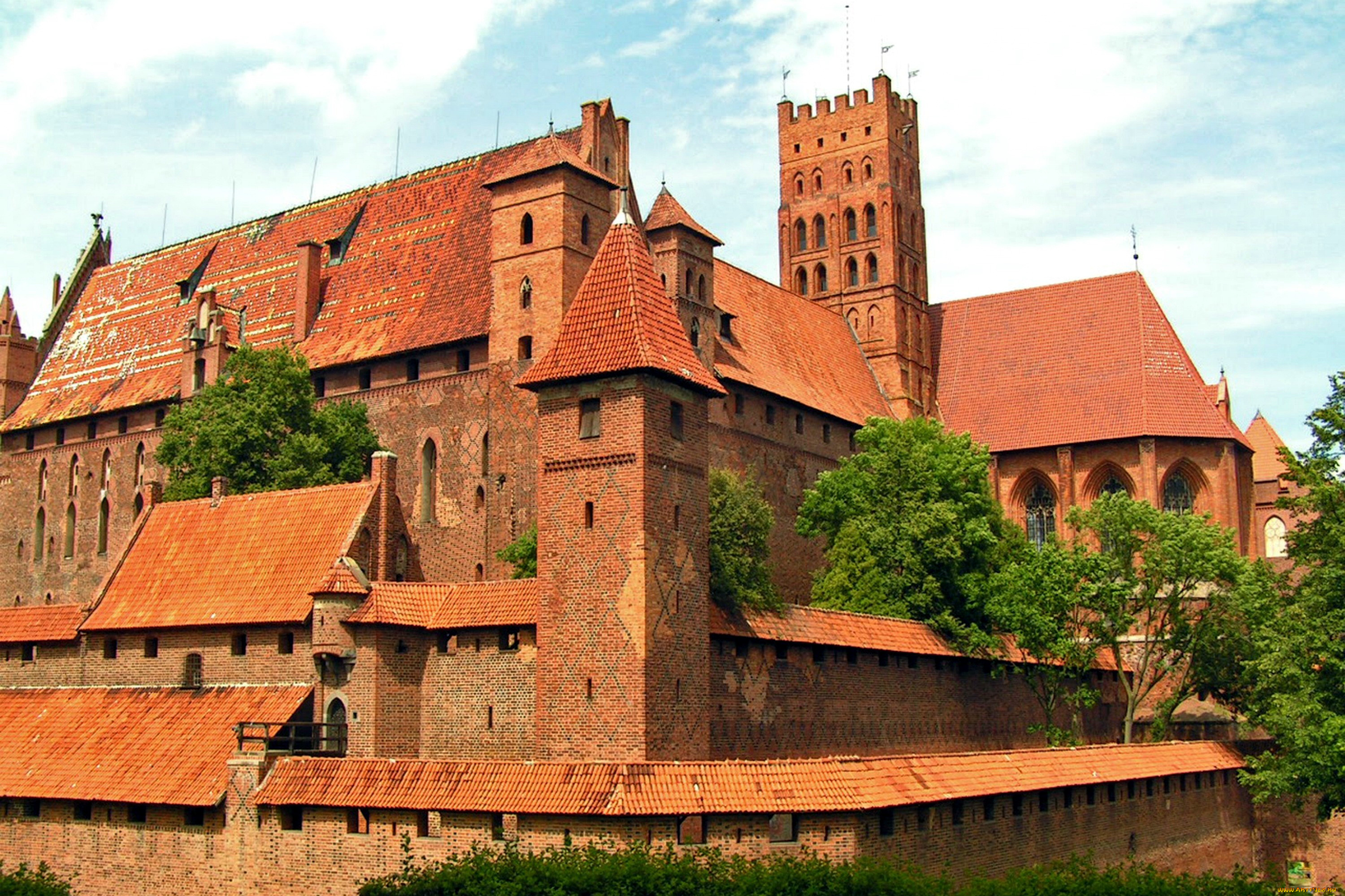 malbork, castle, города, замки, польши, malbork, castle