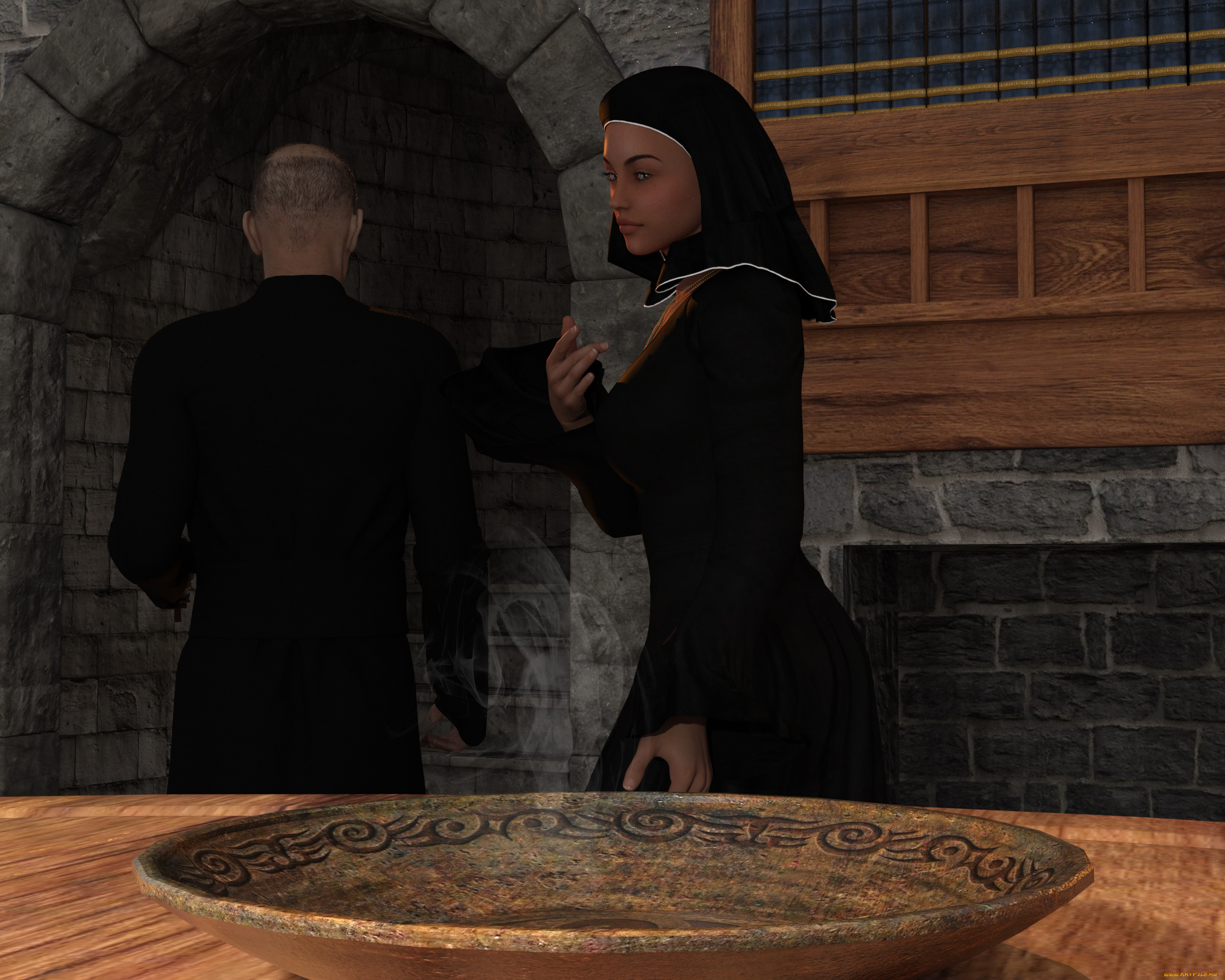 berberia, 3д, графика, фантазия, , fantasy, фон, взгляд, девушка