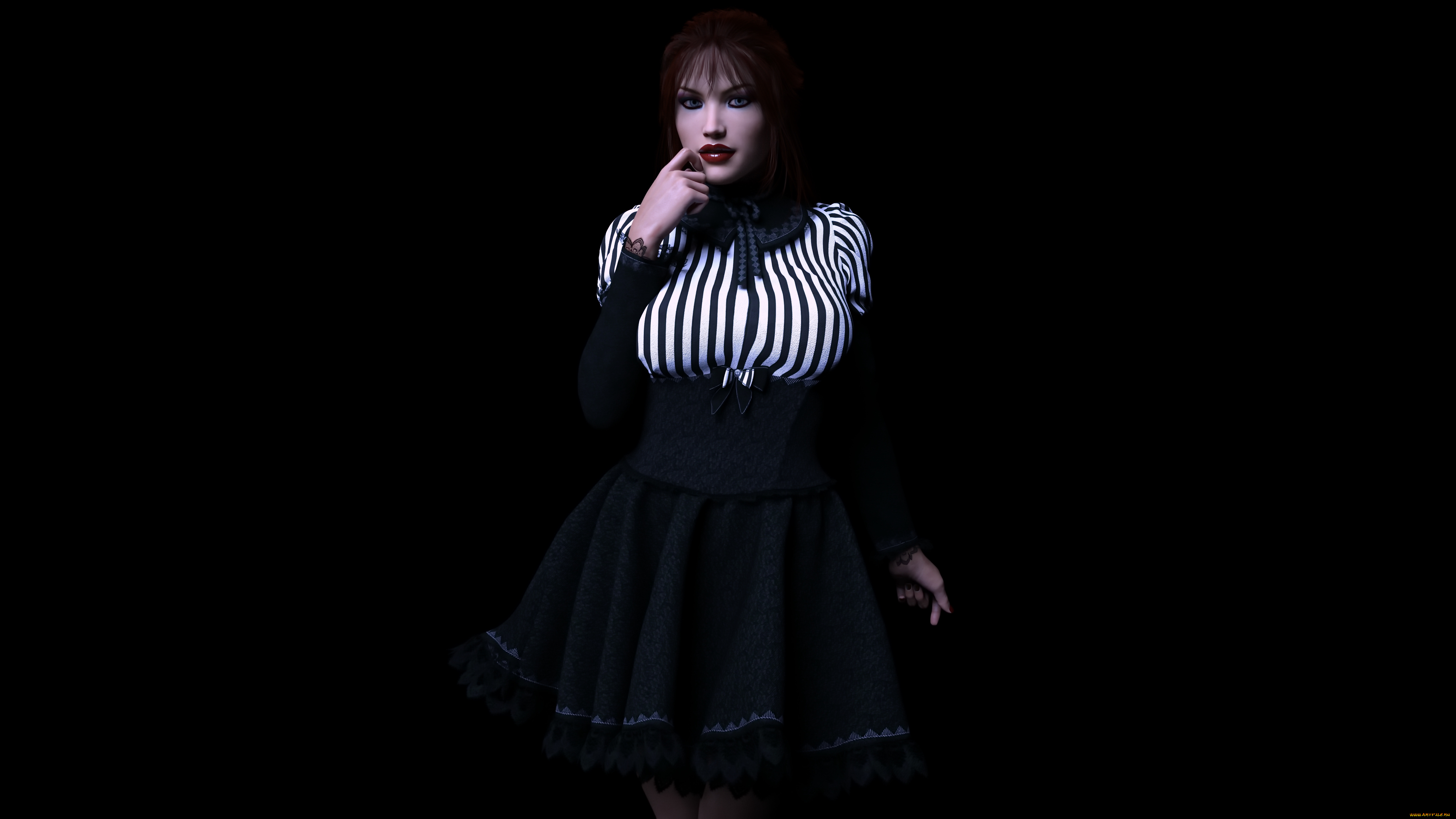 3д, графика, люди, , people, девушка, взгляд, фон