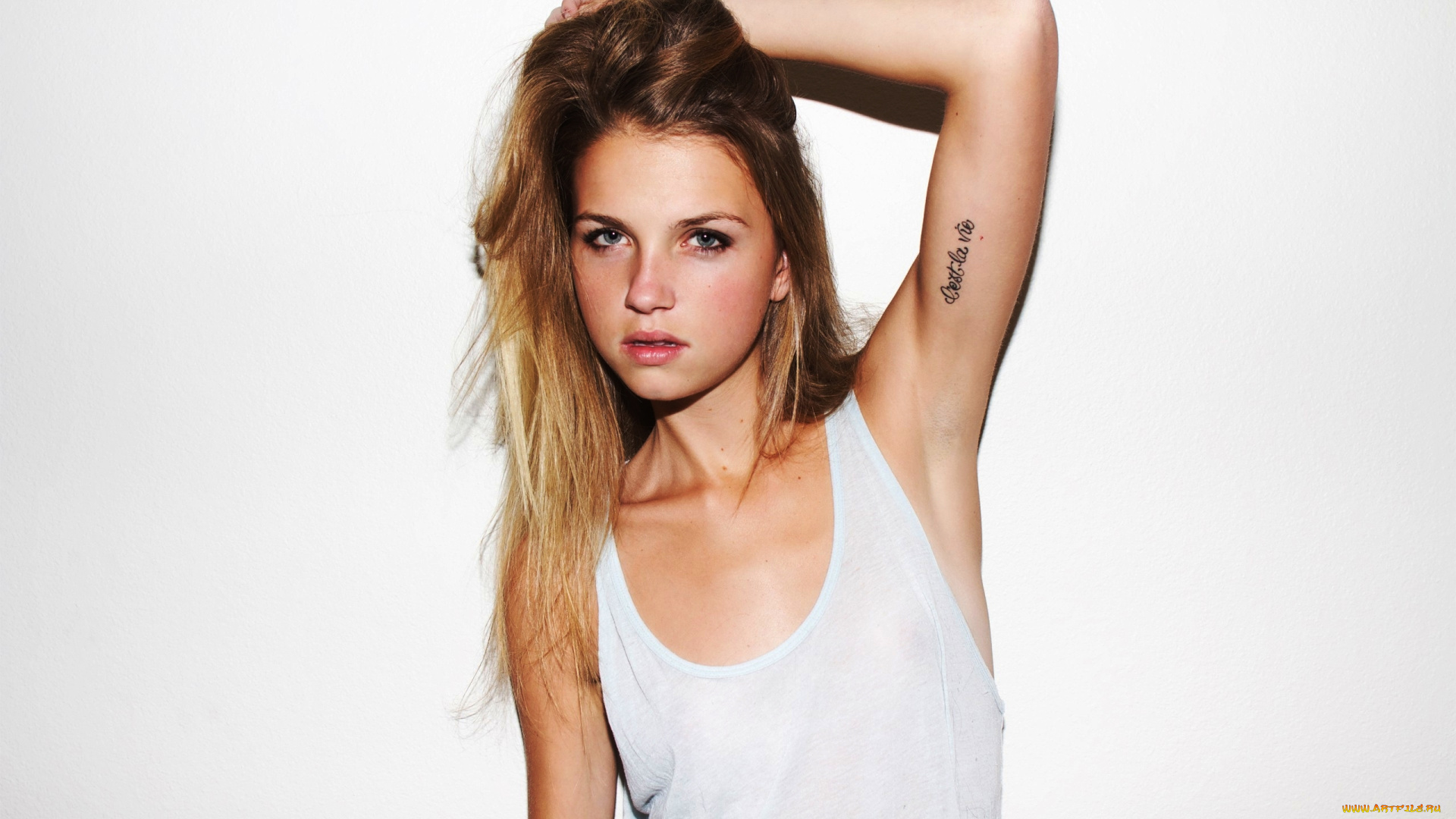 девушки, -unsort, , блондинки, , светловолосые, блондинка, майка, тату
