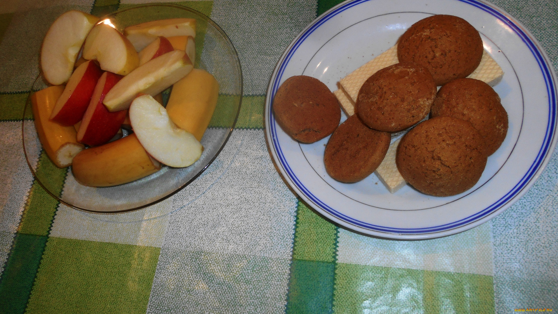 еда, пирожные, , кексы, , печенье, печенье, вафли, бананы, яблоки