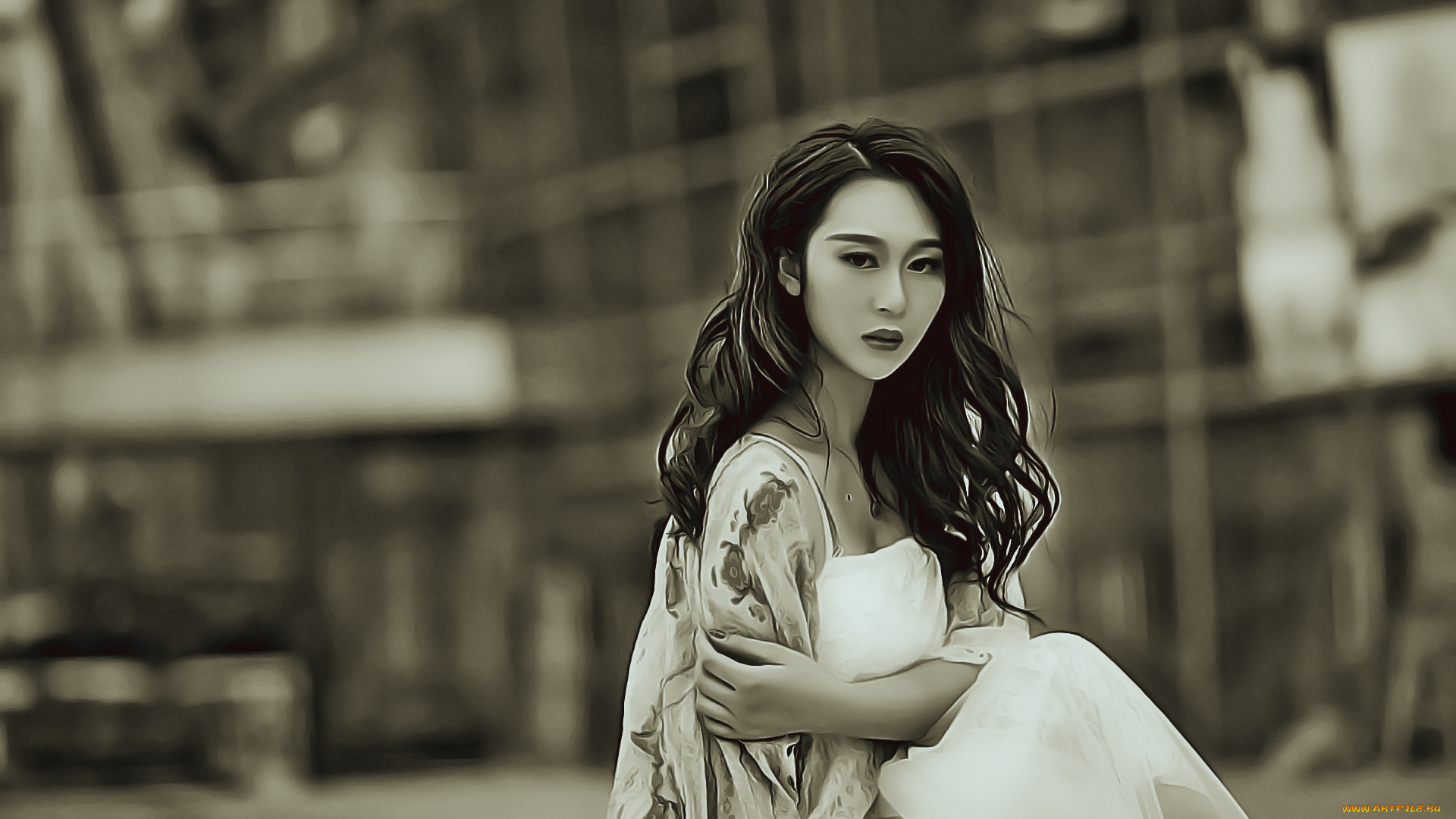 календари, компьютерный, дизайн, азиатка, девушка, 2019, calendar, женщина, взгляд