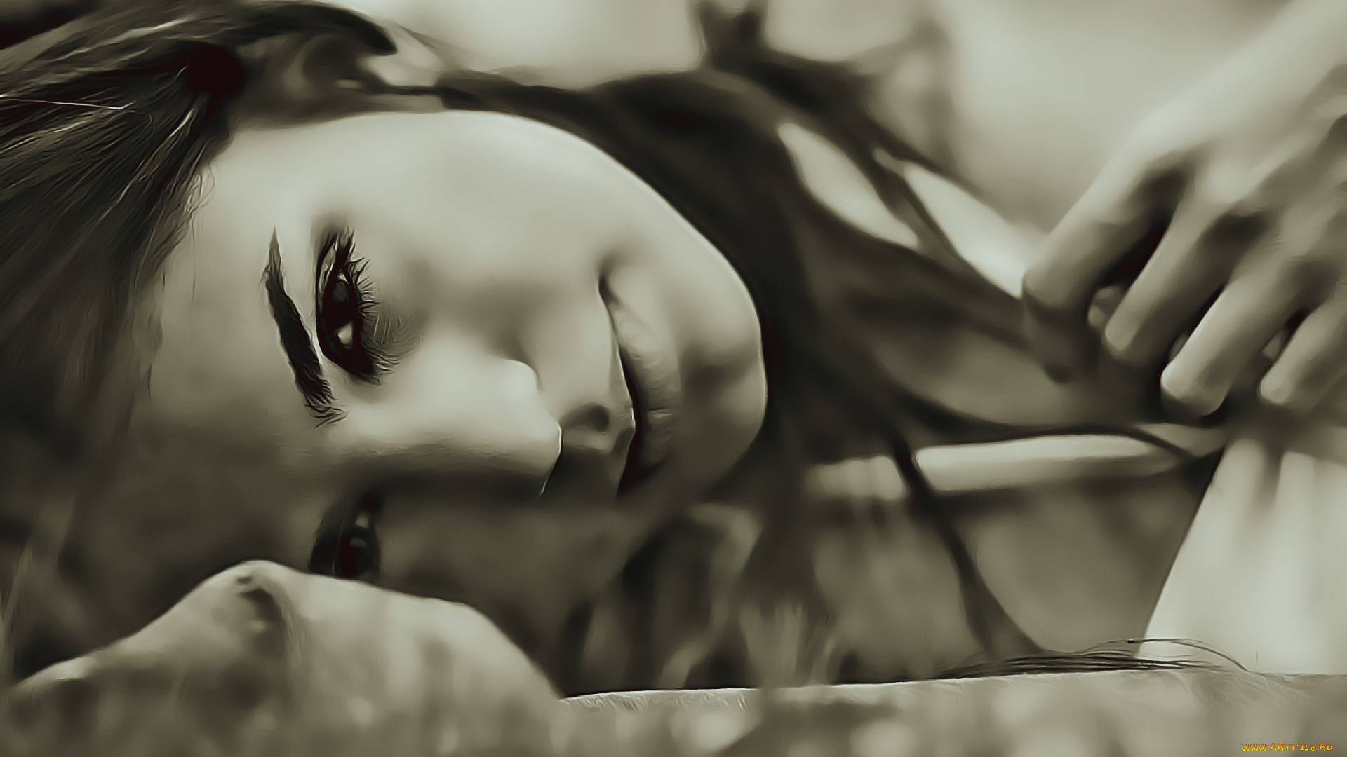 календари, компьютерный, дизайн, девушка, лицо, взгляд, женщина, лежит, calendar, 2019