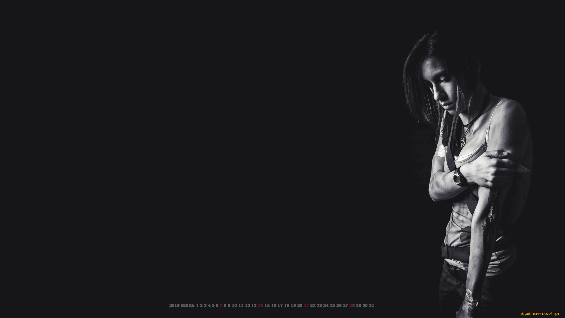 календари, компьютерный, дизайн, девушка, рана, профиль, женщина, черный, calendar, 2019