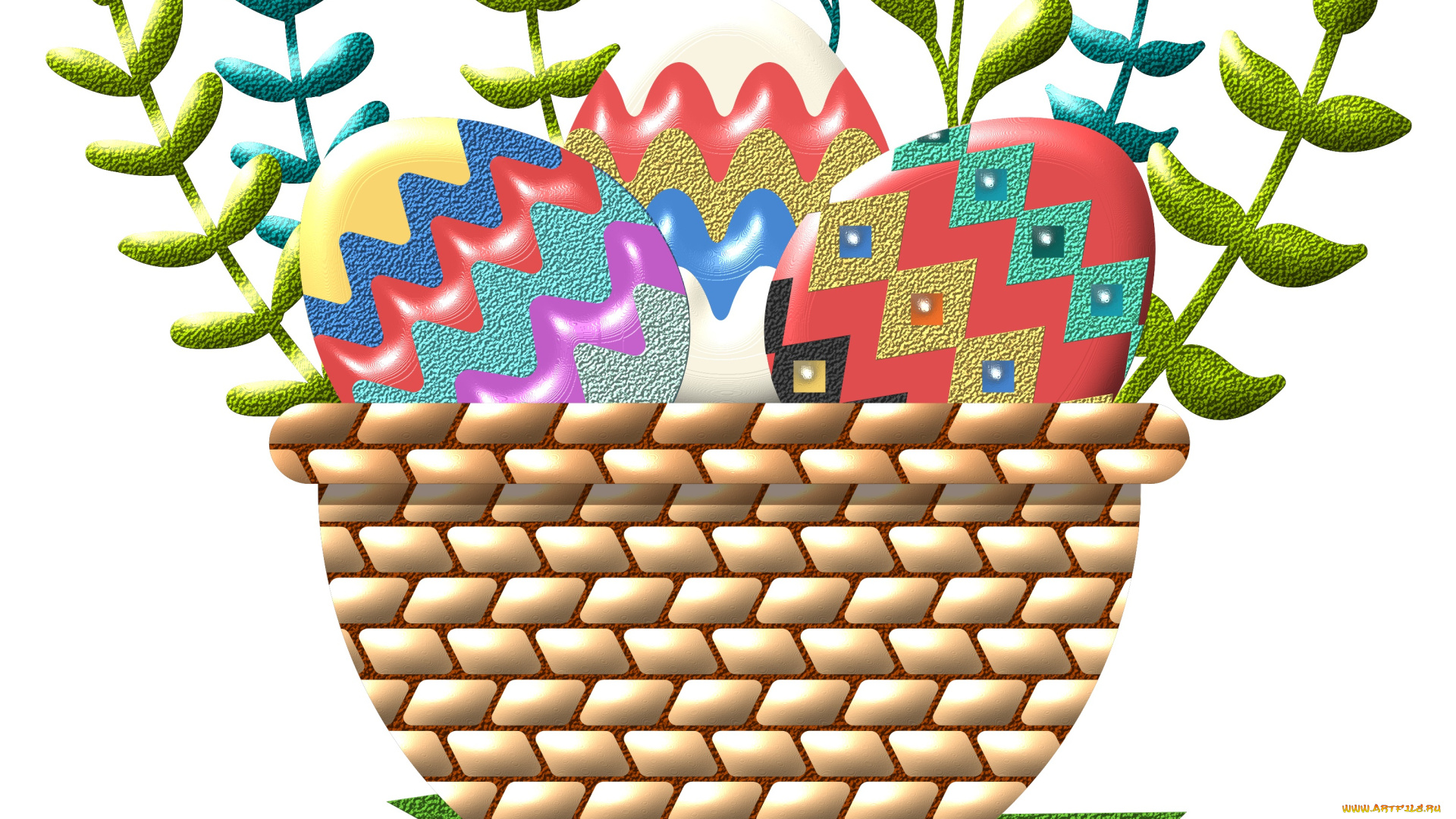 праздничные, пасха, корзина, яйца