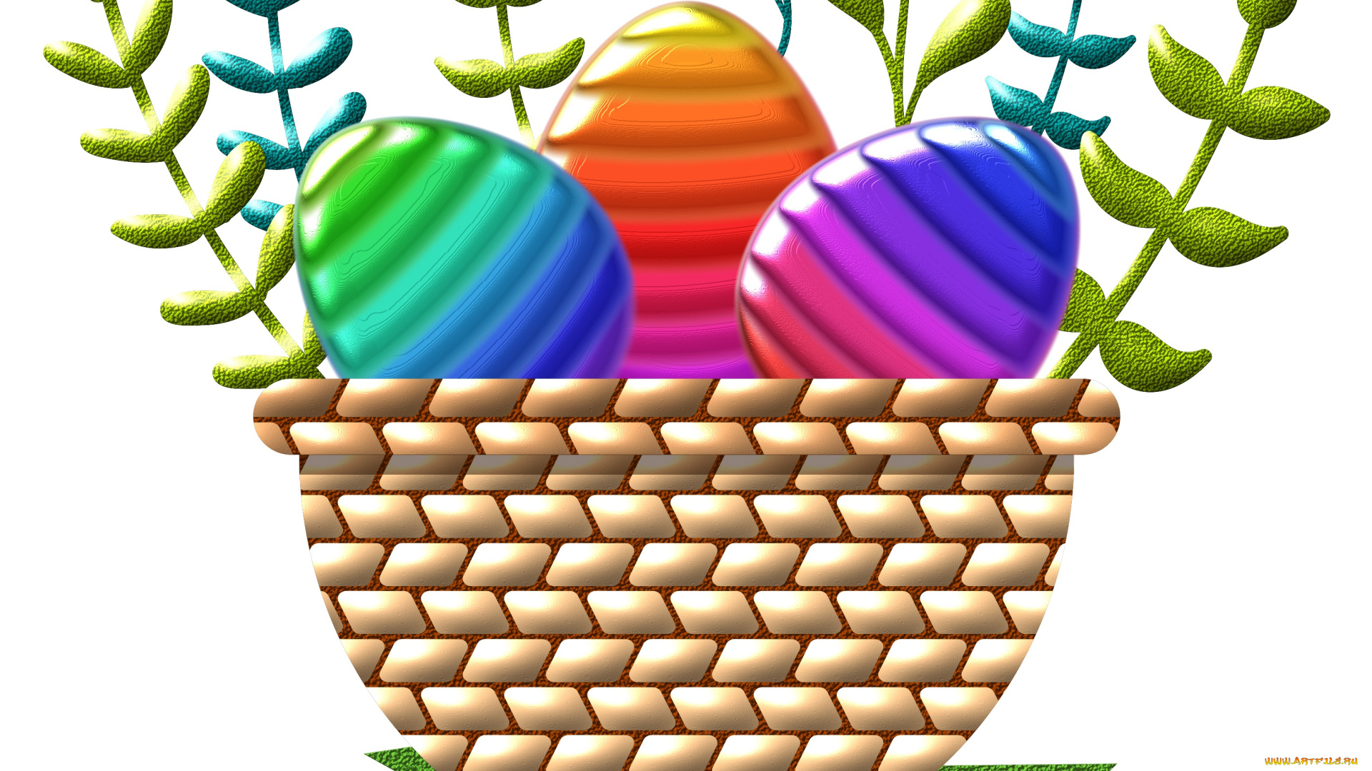 праздничные, пасха, яйца, корзина