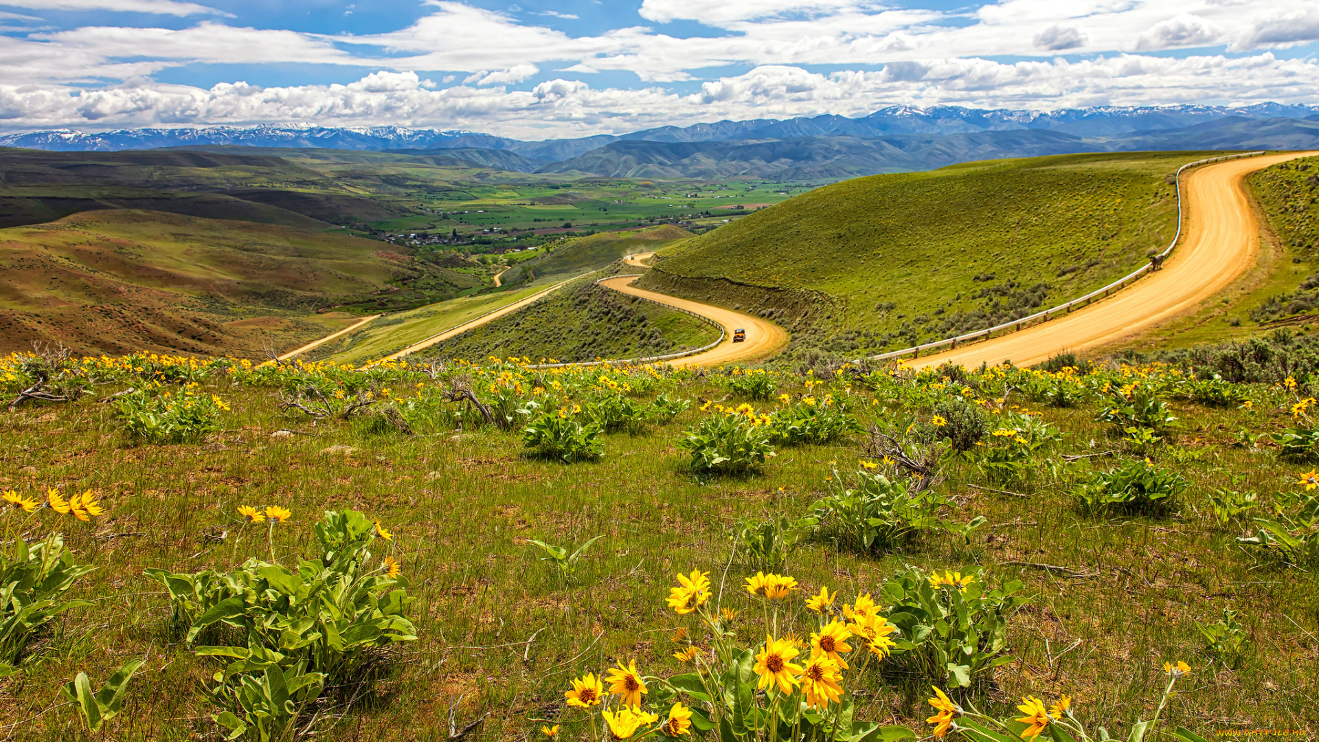 природа, дороги, простор