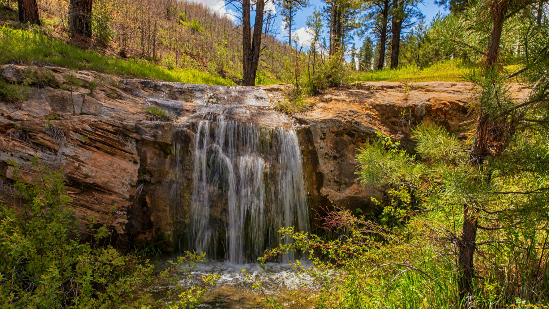 природа, водопады, простор