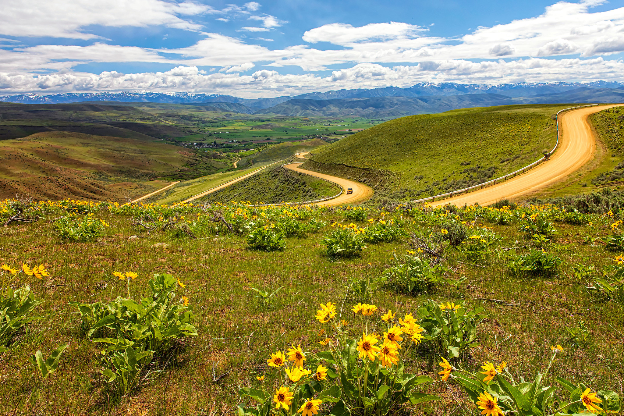 природа, дороги, простор