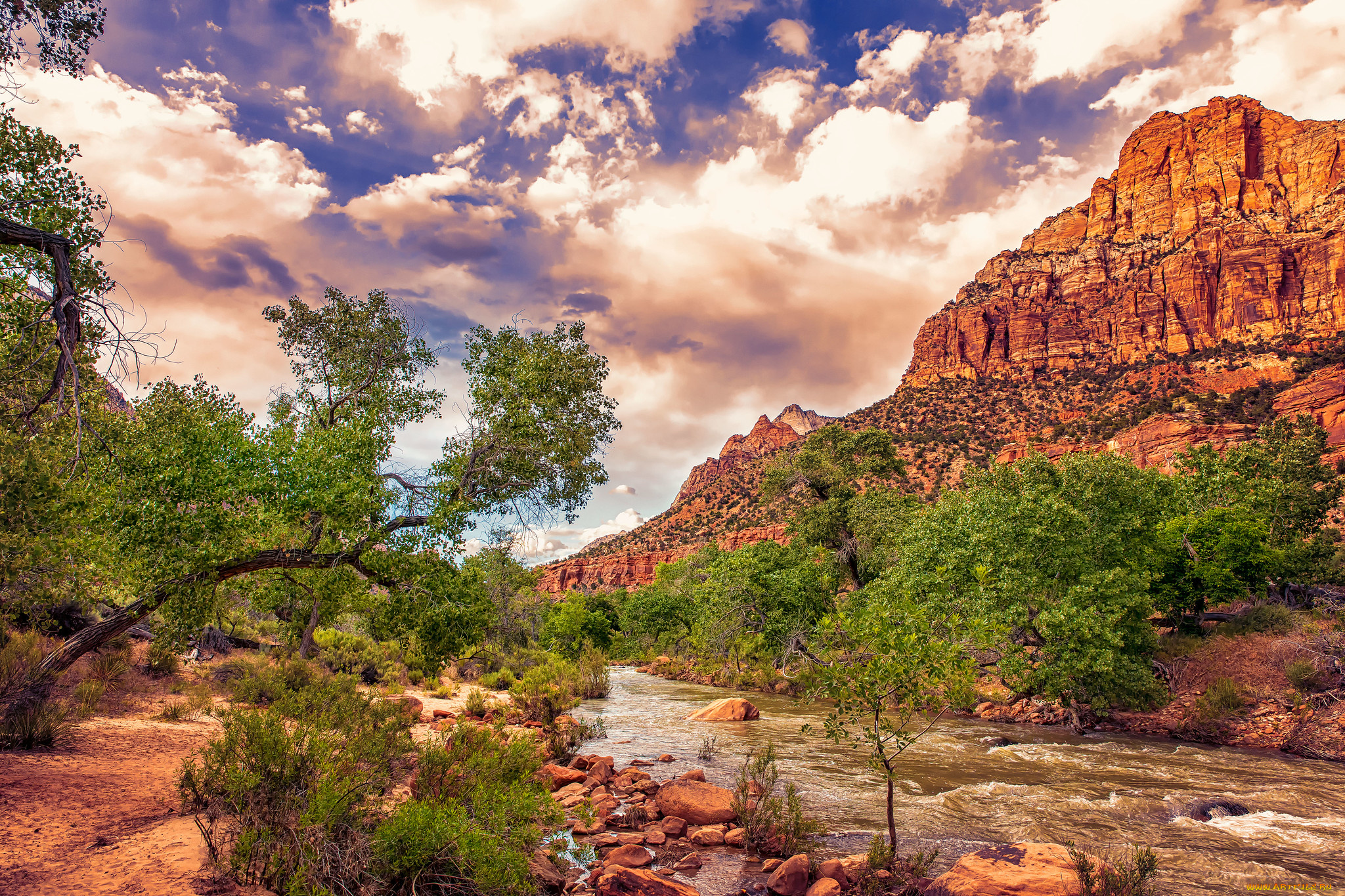 природа, горы, простор