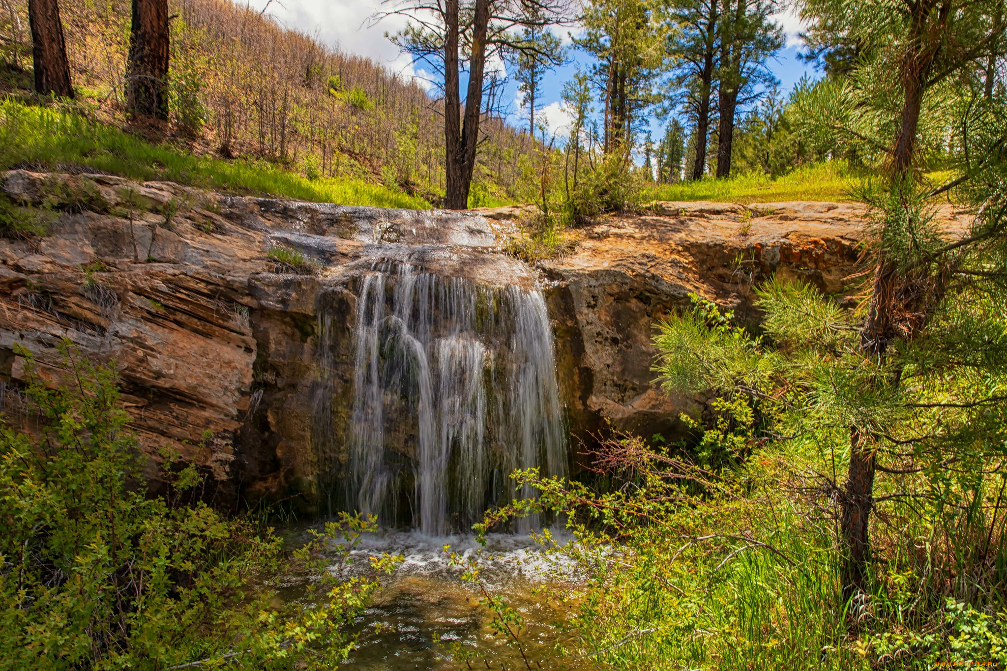 природа, водопады, простор