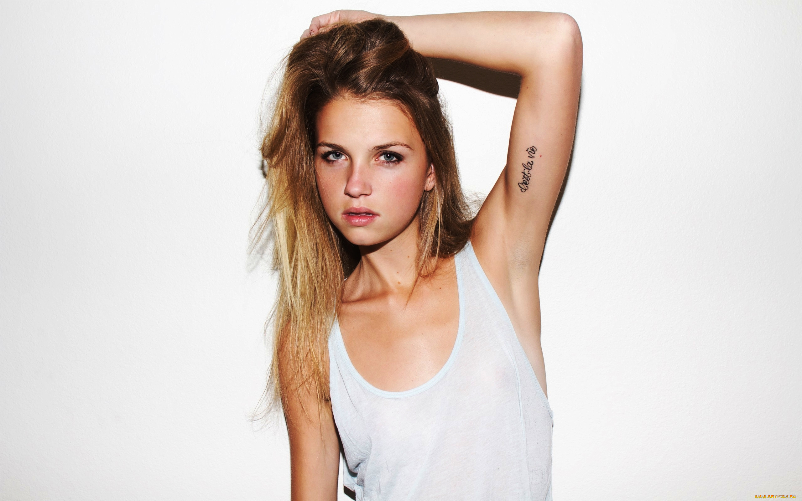 девушки, -unsort, , блондинки, , светловолосые, блондинка, майка, тату