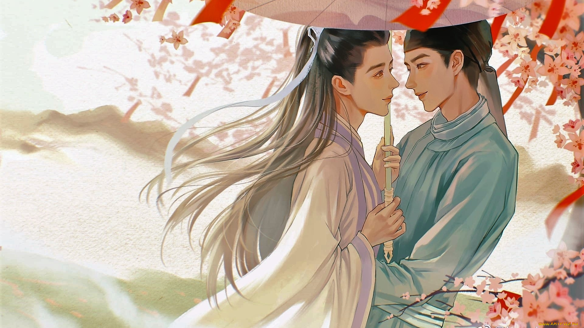 рисованное, кино, , мультфильмы, ши, ин, байли, хунъи, зонт