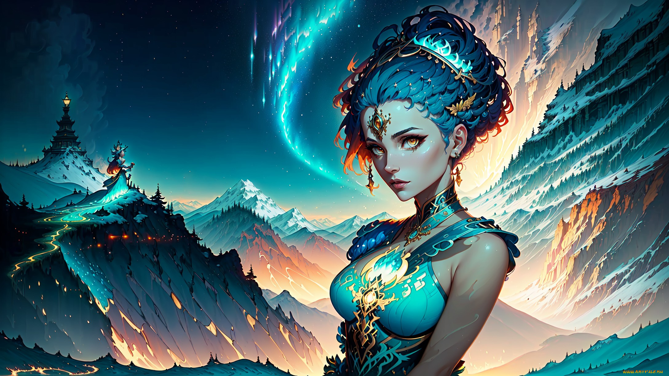 аниме, пейзажи, , природа, нейросети, графика, нейроарт, ai, art, нейронные, сети, рисунки, нейро, искусство