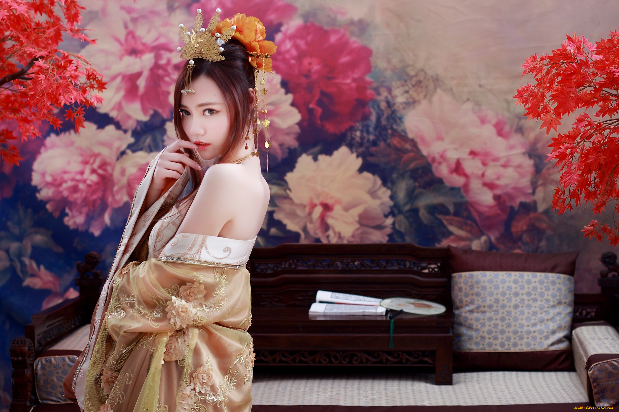 девушки, -, азиатки, девушка